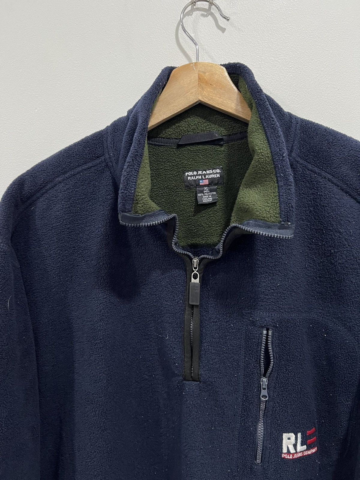 Ralph Lauren Vintage Ralph Lauren Polo Jeans Fleece sweater zip Size US XL / EU 56 / 4 - 2 Thumbnail