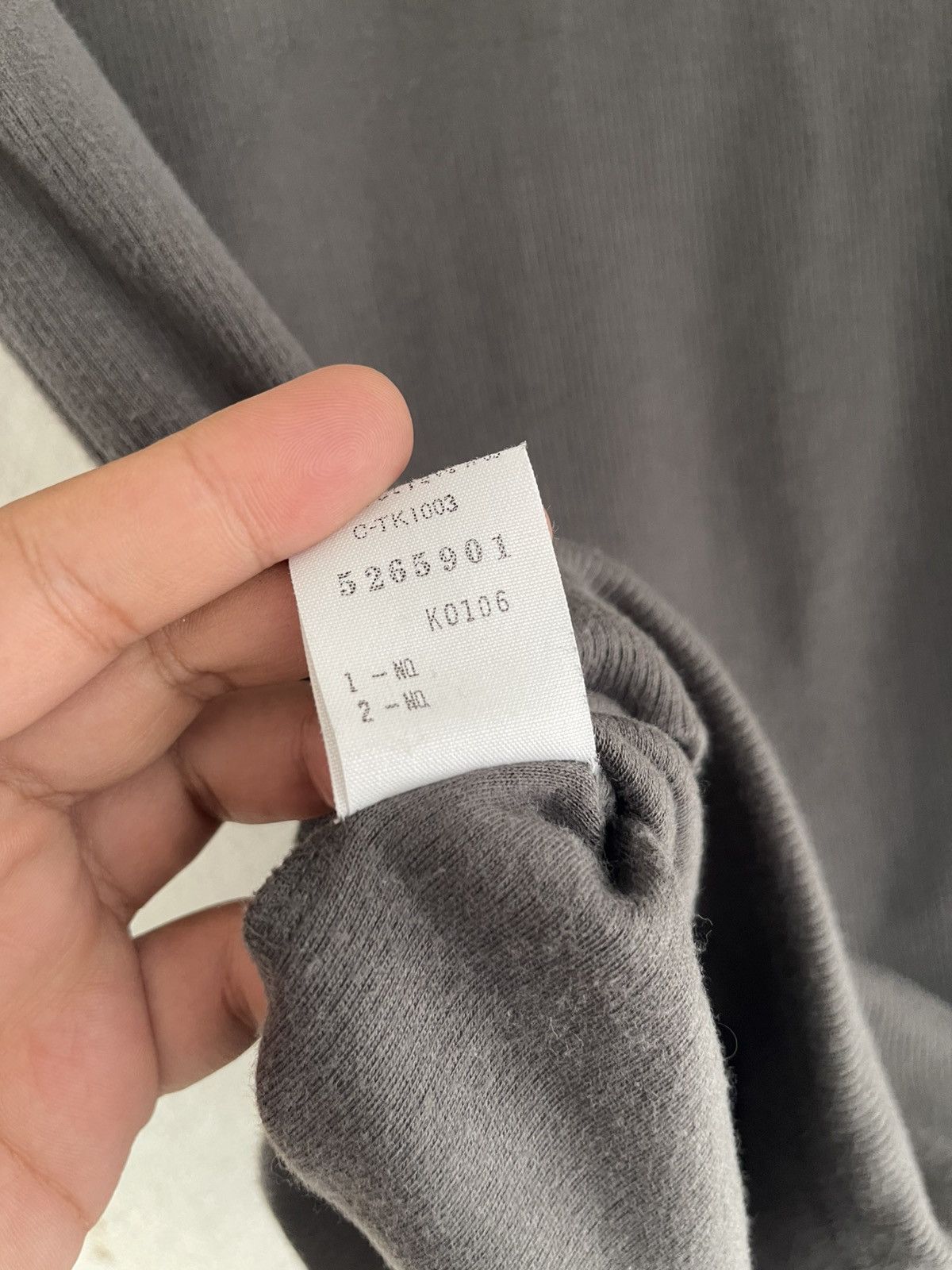 Dries Van Noten Dries Van Noten Ribbed Cotton Gray T Shirt Size US L / EU 52-54 / 3 - 8 Thumbnail