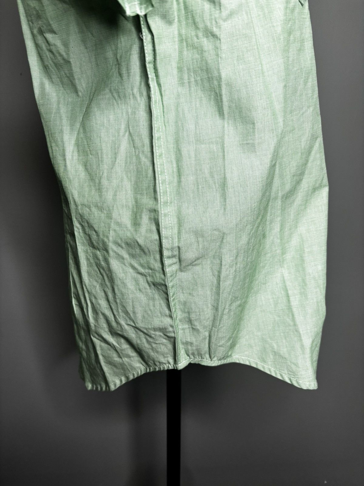 Express Mens Shirt Size M Sage Short Sleeve Button Up Collared Size US M / EU 48-50 / 2 - 4 Thumbnail