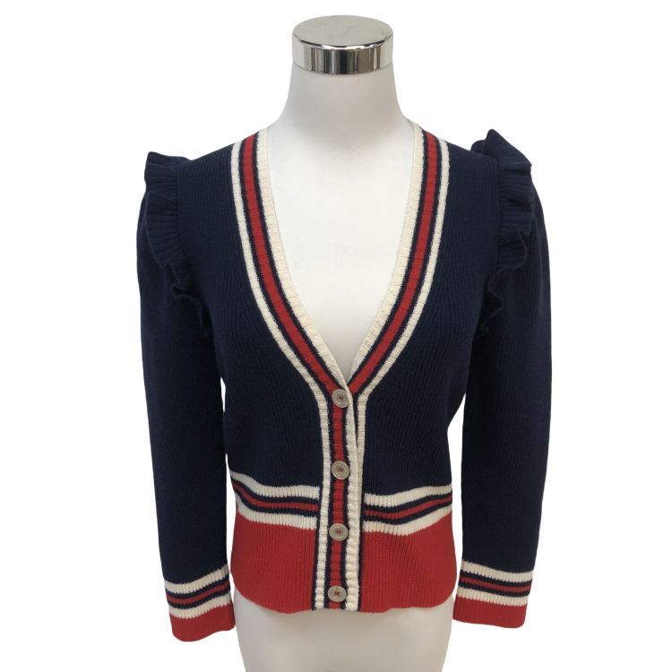 Gucci Gucci Ruffle Trim Cardigan Size M Size M / US 6-8 / IT 42-44 - 1 Thumbnail