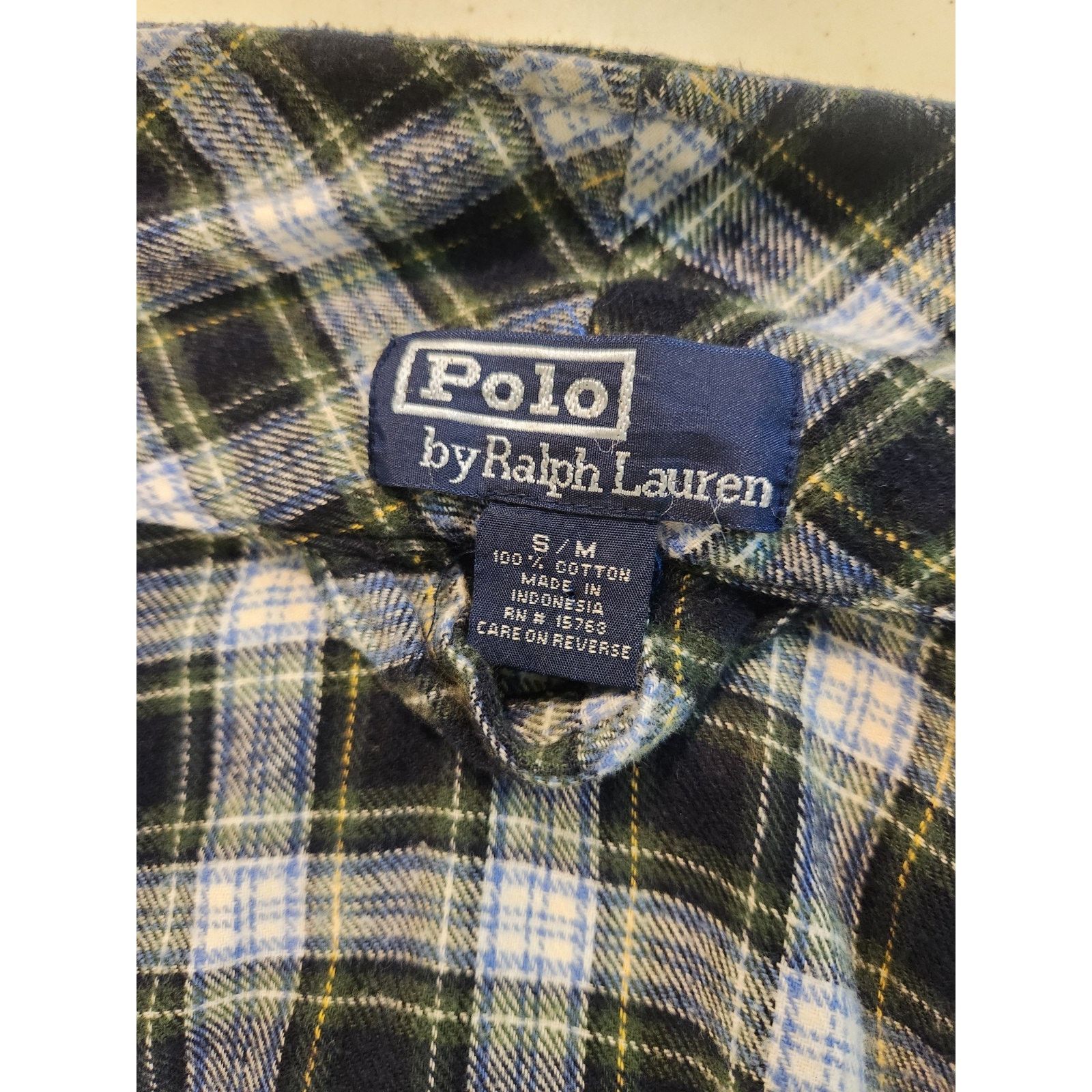 Polo Ralph Lauren Polo Ralph Lauren Men's Tartan Plaid Cotton Flannel Robe S/M Size ONE SIZE - 3 Thumbnail