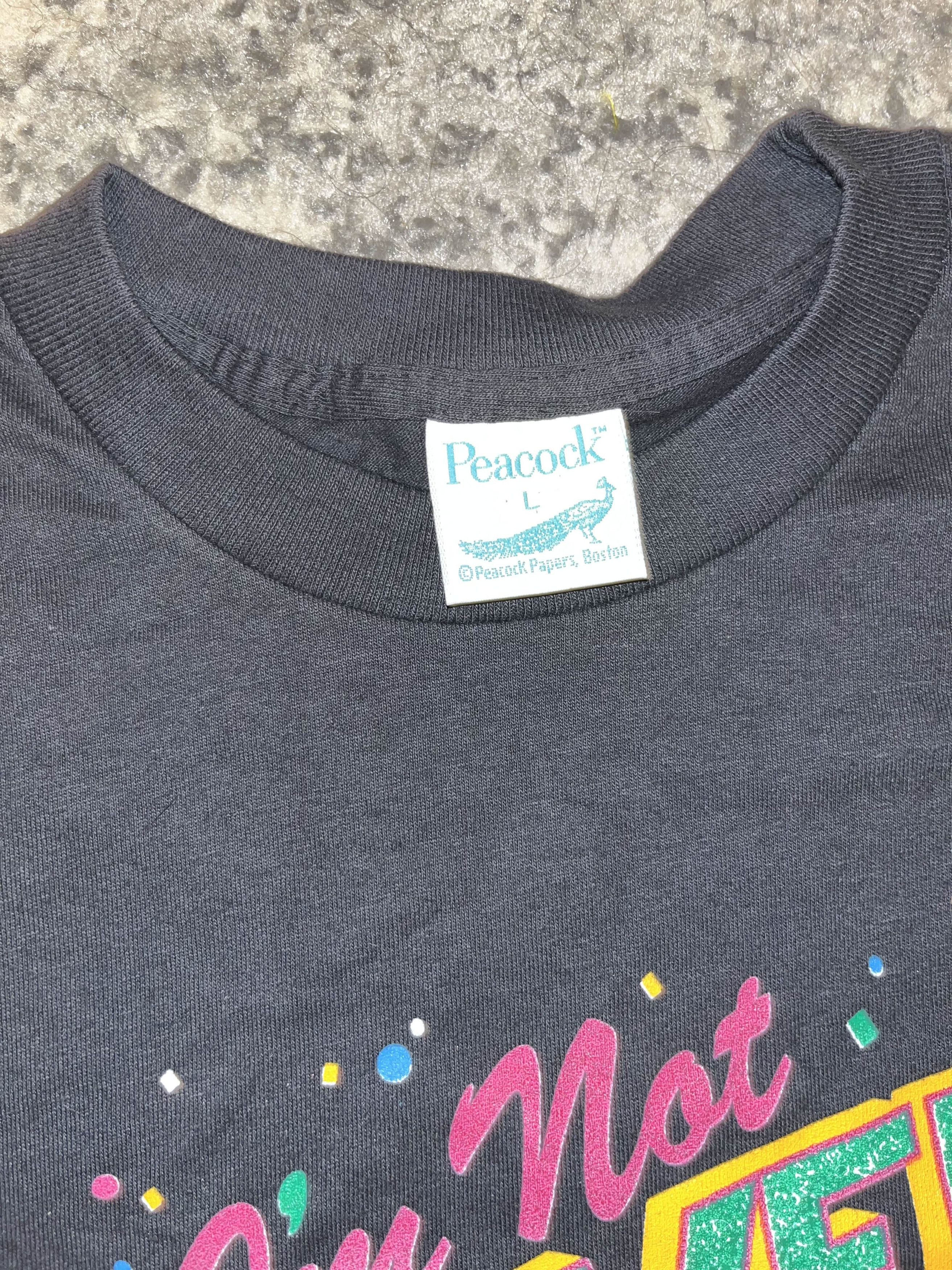 Vintage Vintage 80s Over The Hill At 60 Funny Shirt Size US L / EU 52-54 / 3 - 3 Thumbnail