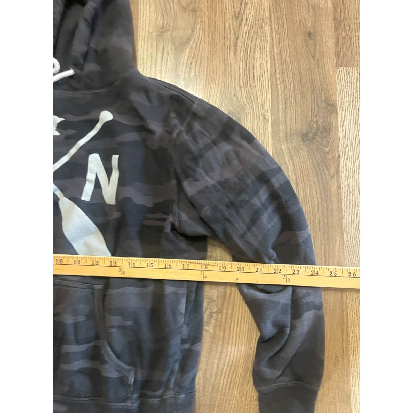 Vintage Sota Clothing Hoodie Womens Small Black Camouflage Pullover Logo Casual Modern Regular Fit Size S / US 4 / IT 40 - 7 Thumbnail