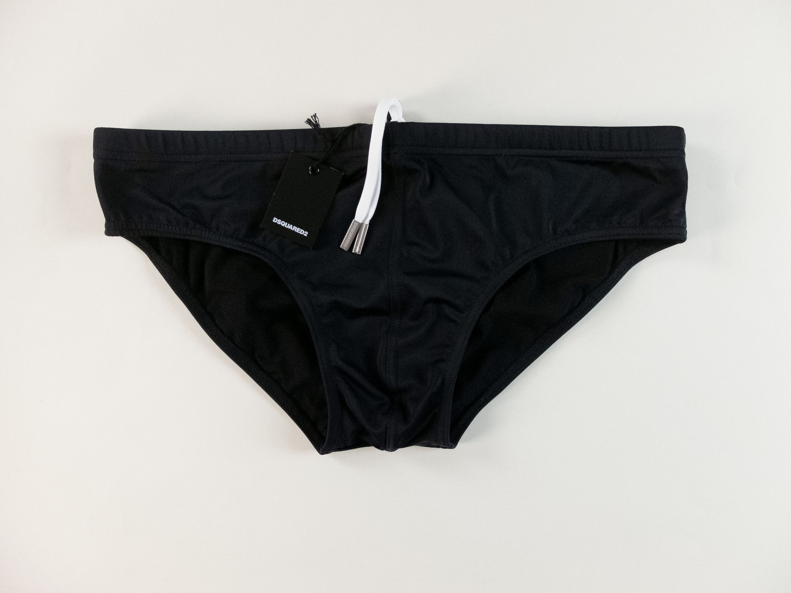 Dsquared2 DSQUARED2 black & white logo print swim briefs 52 XL Size US 36 / EU 52 - 2 Thumbnail