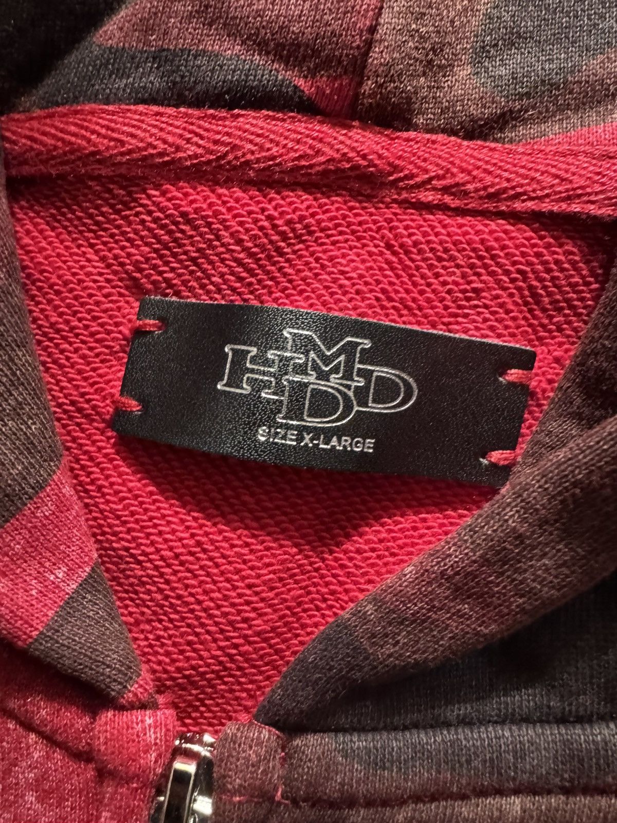 HMDD HMDD Red Camo Rhinestone Hoodie Size US XL / EU 56 / 4 - 3 Thumbnail