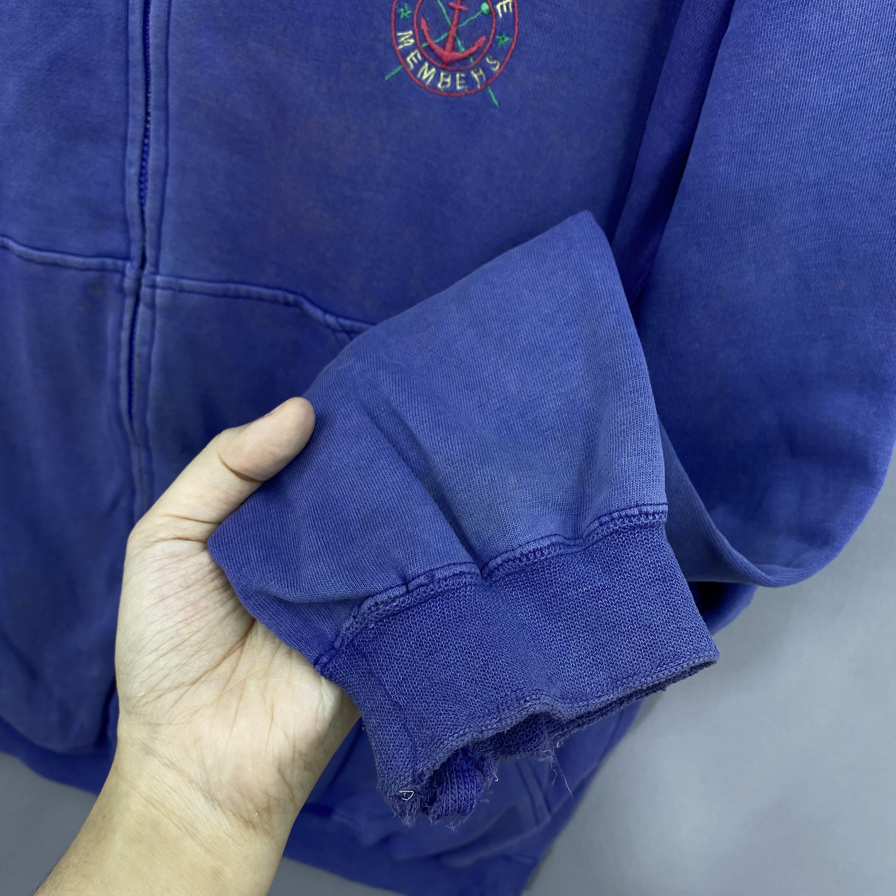 Japanese Brand Vintage 90s Mac Hope Zip Up Hoodie Faded Purple Sweatshirt Size US M / EU 48-50 / 2 - 13 Thumbnail