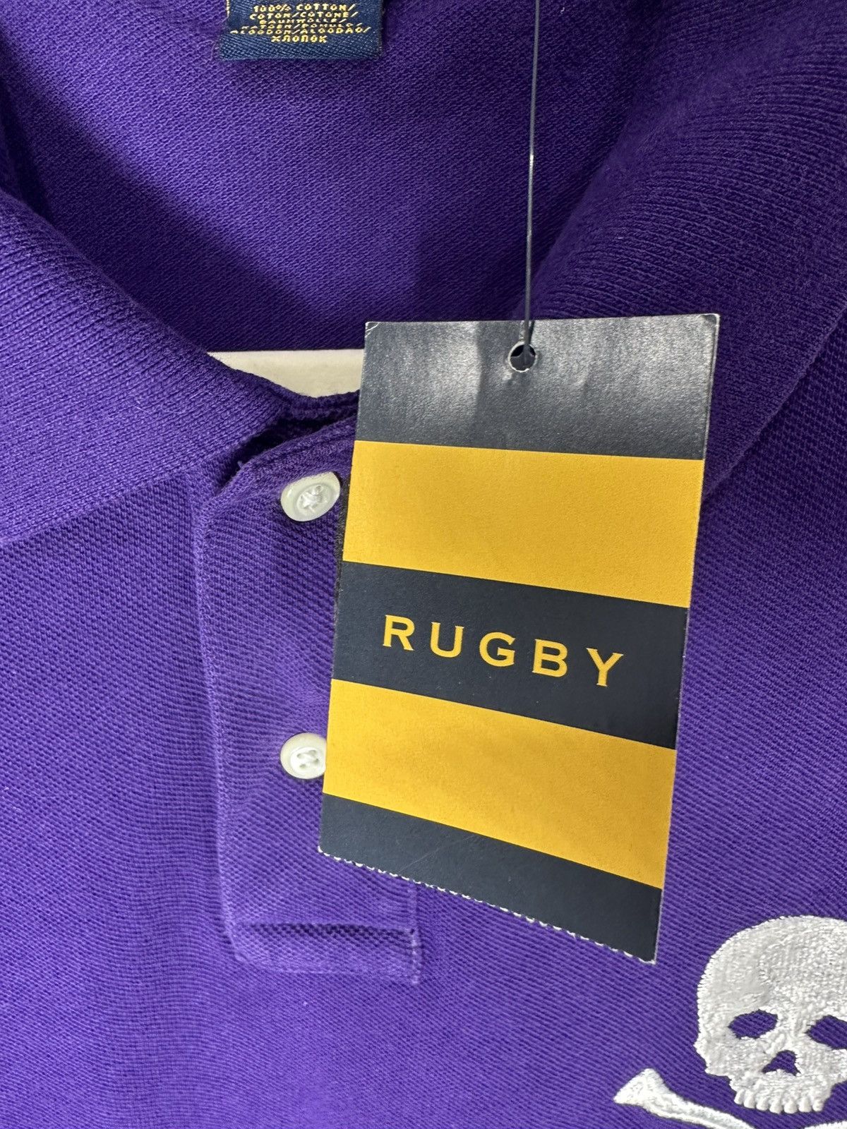 Rugby Ralph Lauren Rugby Ralph Lauren Skull & Bones Polo Purple XL Size US XL / EU 56 / 4 - 6 Thumbnail