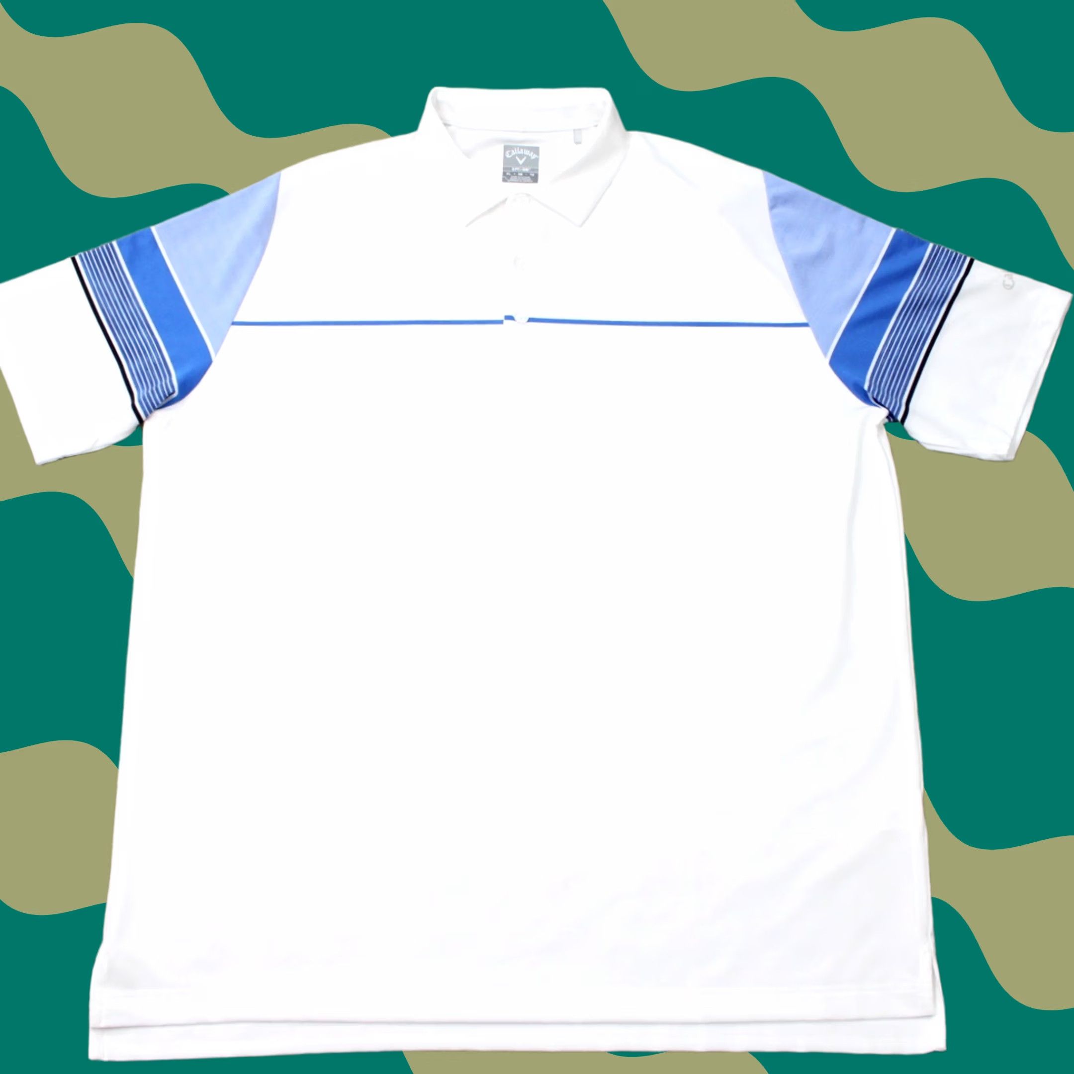 Callaway Callaway Polo Shirt Mens XL White Blue Opti-Dri Golf Short Sleeve) Size US XL / EU 56 / 4 - 1 Thumbnail