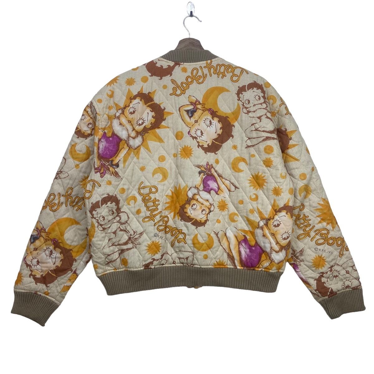 Cartoon Network Vintage Betty Boop Full Print Quilted Bomber Style Jacket Size L / US 10 / IT 46 - 3 Thumbnail