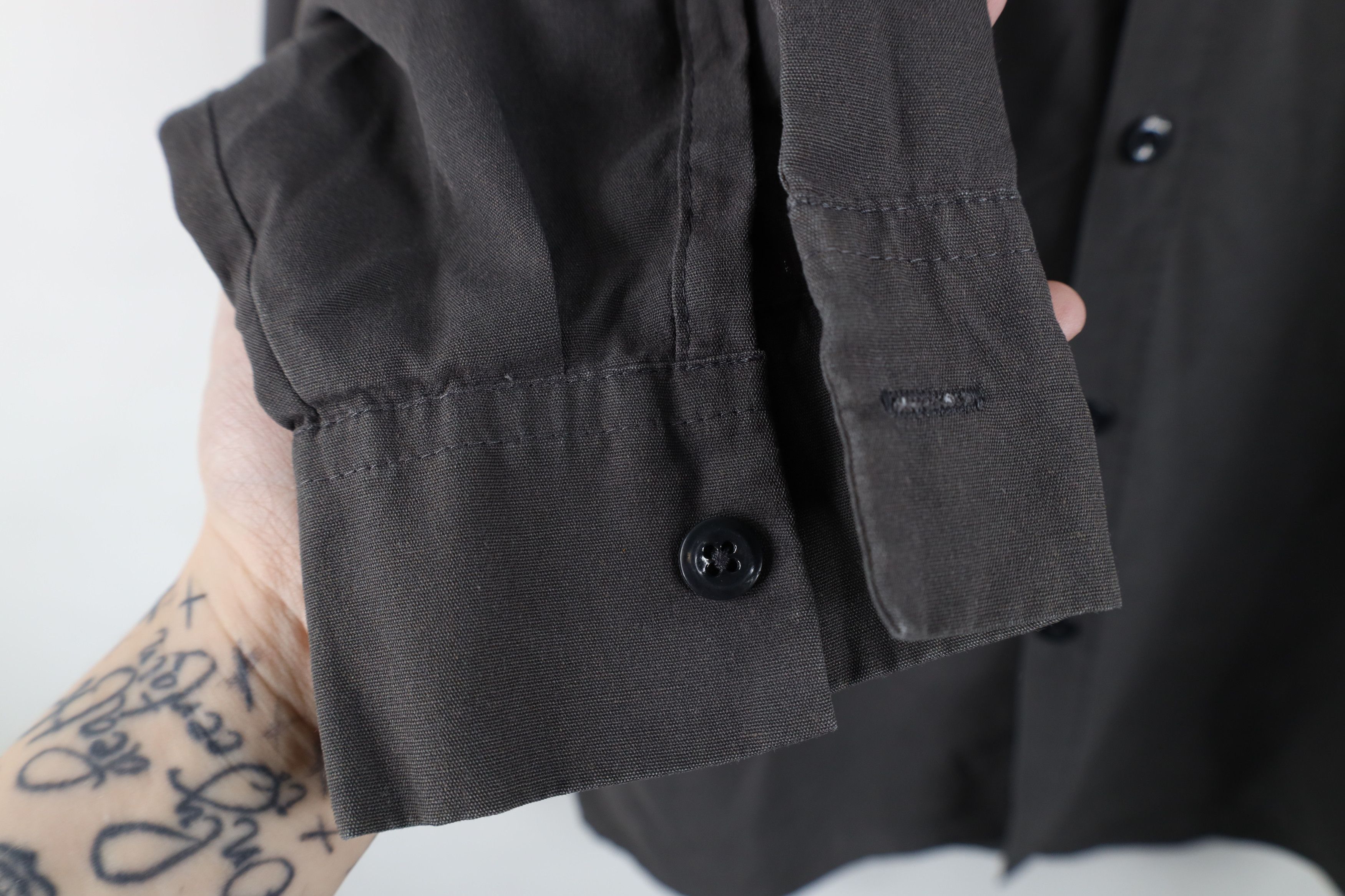 Vintage Vintage 90s Streetwear Workwear Mechanic Button Shirt Gray Size US M / EU 48-50 / 2 - 9 Thumbnail