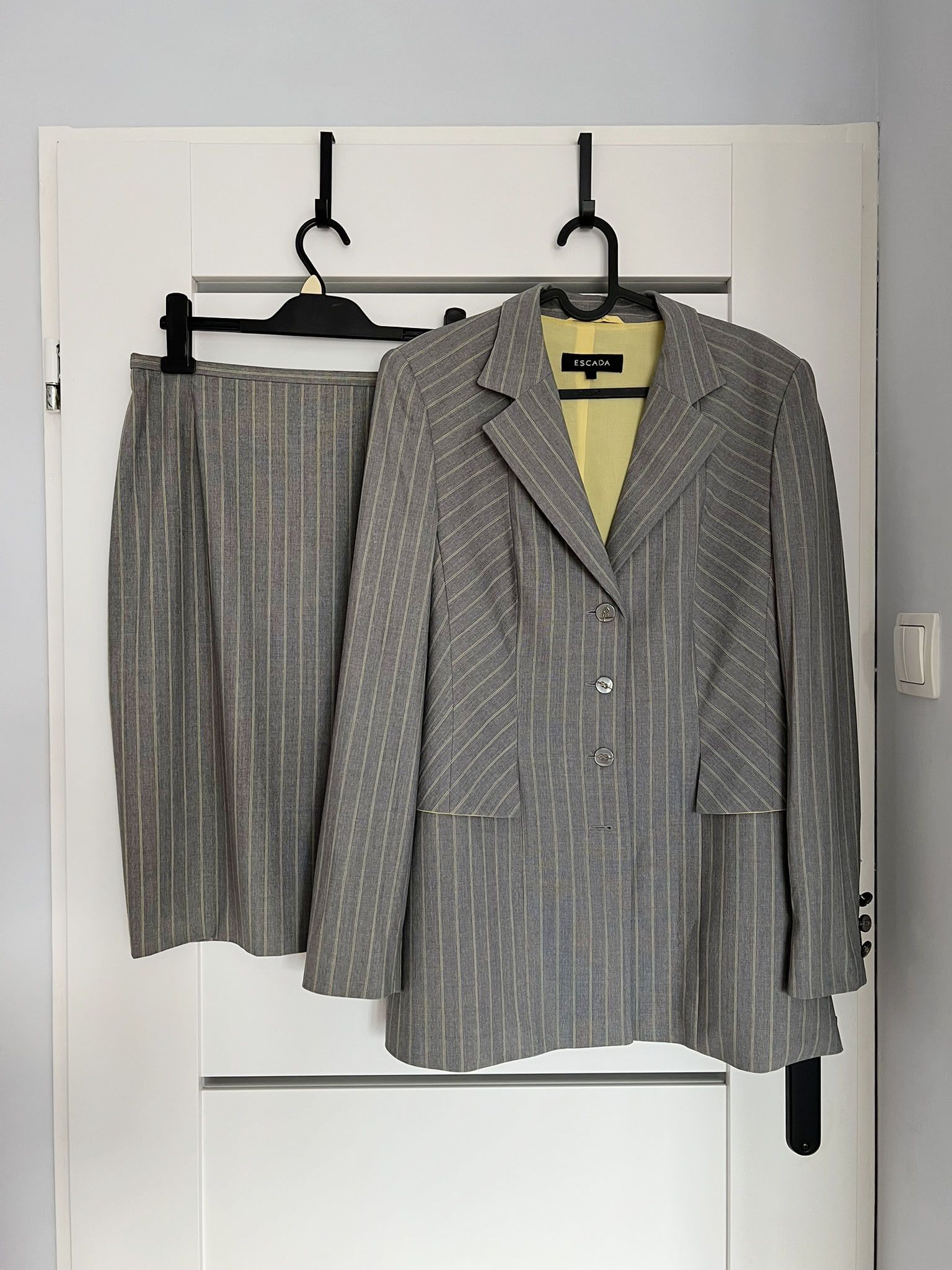 Escada Two pieces set suit skirt blazer jacket Escada vintage Size L / US 10 / IT 46 - 1 Thumbnail