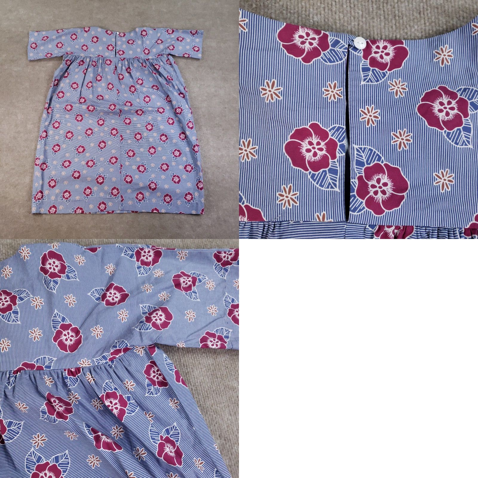Anthropologie Carleen Dress XS Womens Blue Floral Shift USA Anthropologie Boho Short Sleeve Size 26" / US 2 / IT 38 - 8 Thumbnail