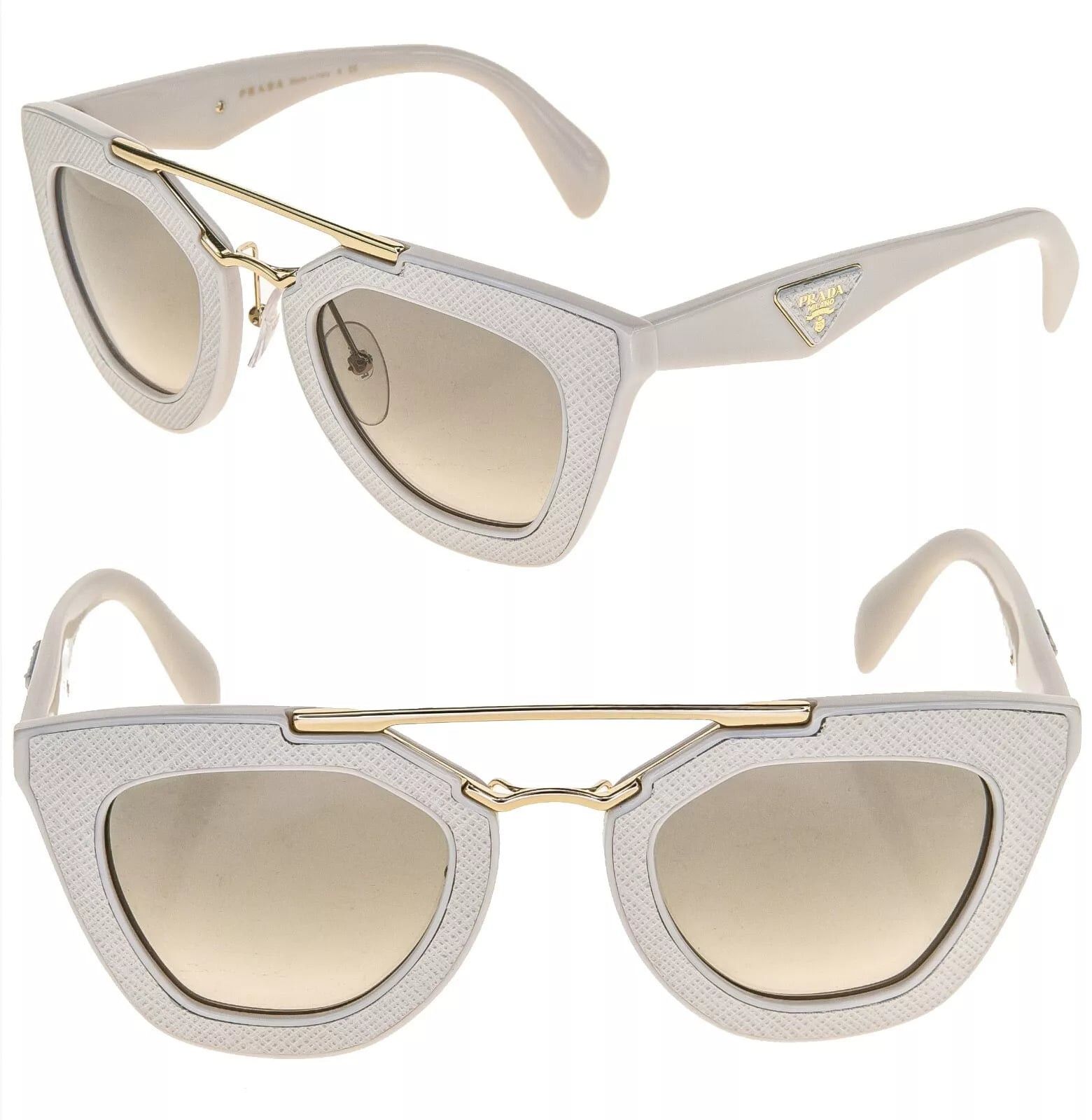 Prada PRADA 14S Cinema ORNATE SAFFIANO LEATHER PR14SS Sunglasses Size ONE SIZE - 1 Thumbnail