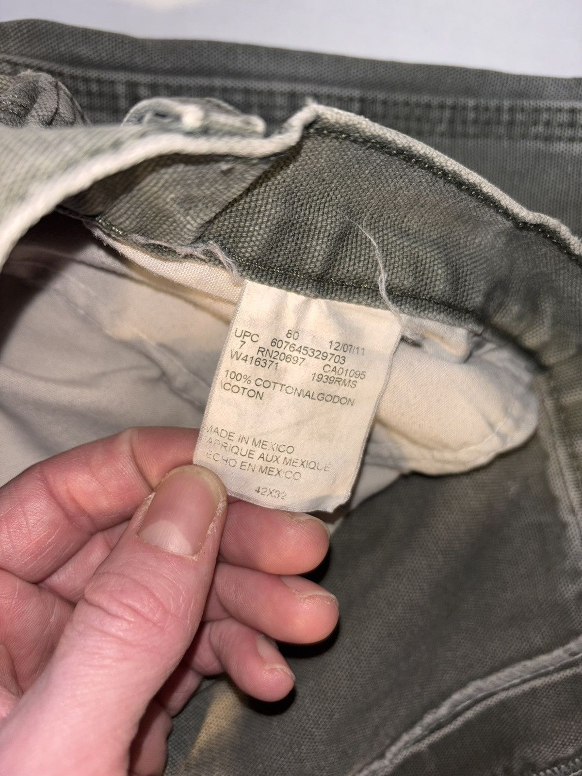 Dickies Vtg Dickies Forest Green Canvas Carpenter Cargo Workwear Size US 42 / EU 58 - 6 Thumbnail