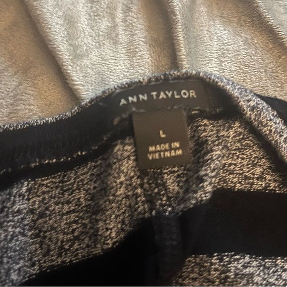 Ann Taylor Ann Taylor Blacks & Gray Striped top Size Large Size L / US 10 / IT 46 - 2 Thumbnail