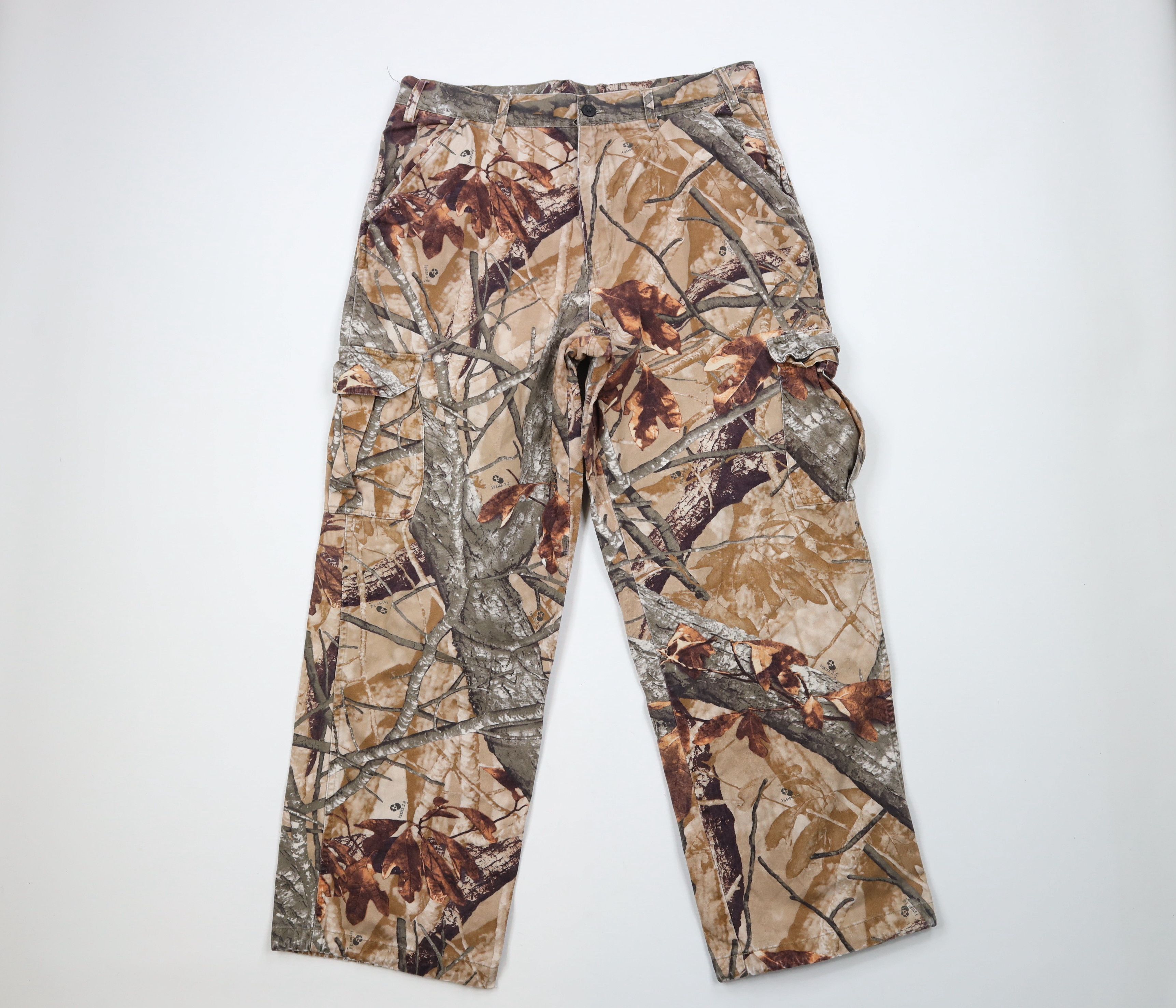 image of Vintage Streetwear Camouflage Wide Leg Cargo Pants Cotton, Men's (Size 36)