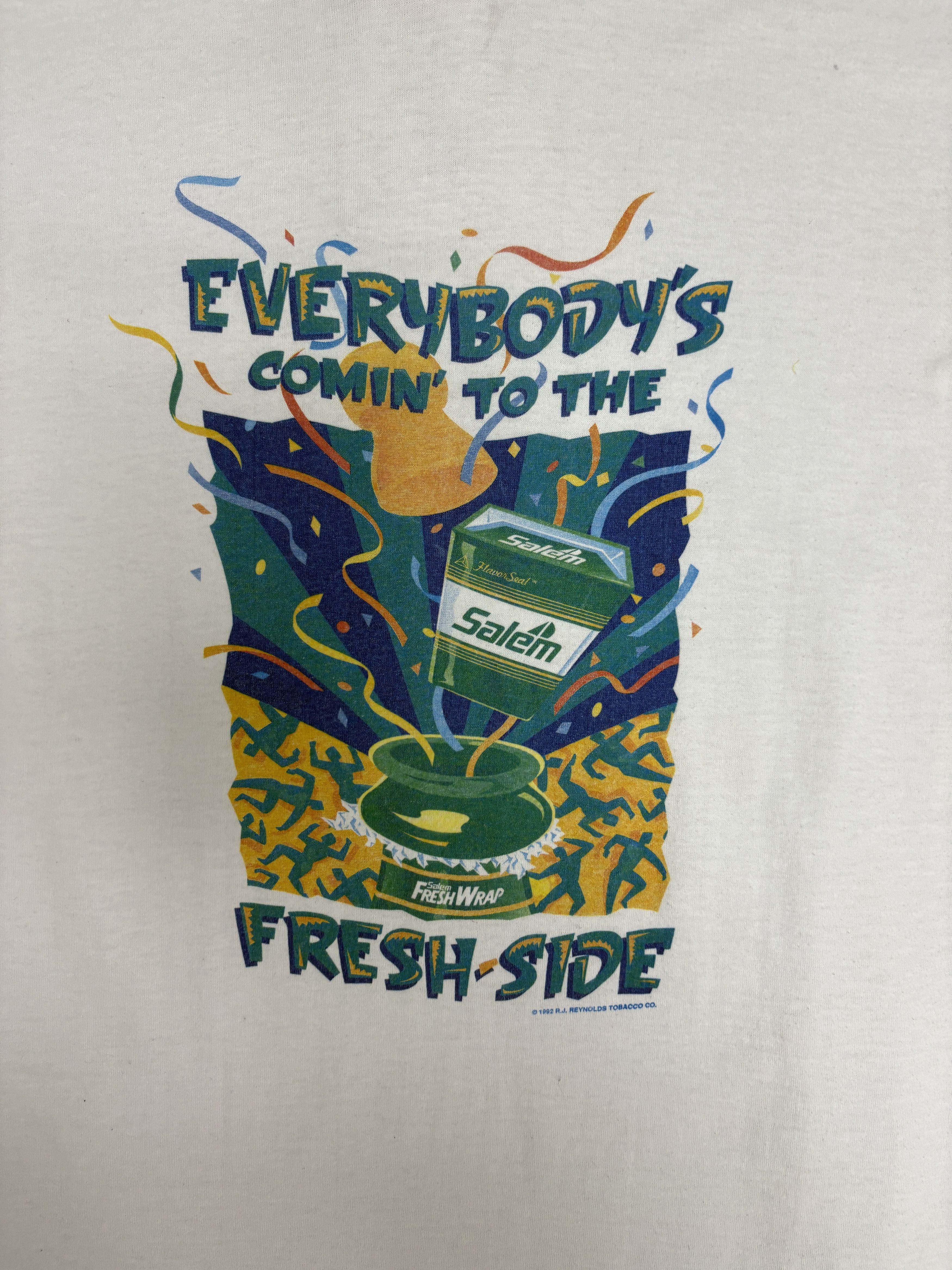 Vintage Salem Cigarettes Fresh Side Vintage White Tee Size US XL / EU 56 / 4 - 2 Thumbnail