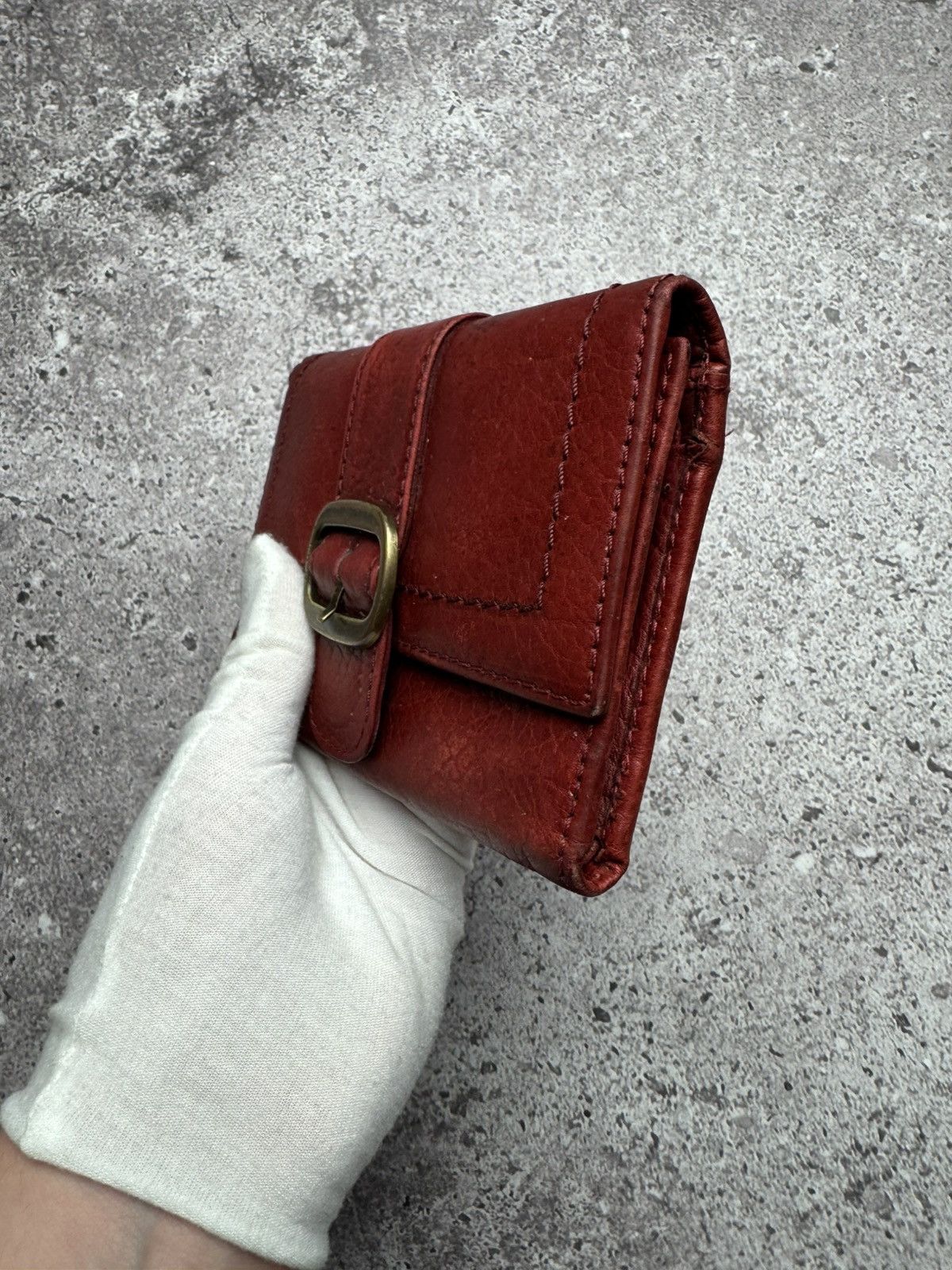 Hysteric Glamour × Vintage Max Mara Wallet Red Leather Vintage Size ONE SIZE - 5 Thumbnail