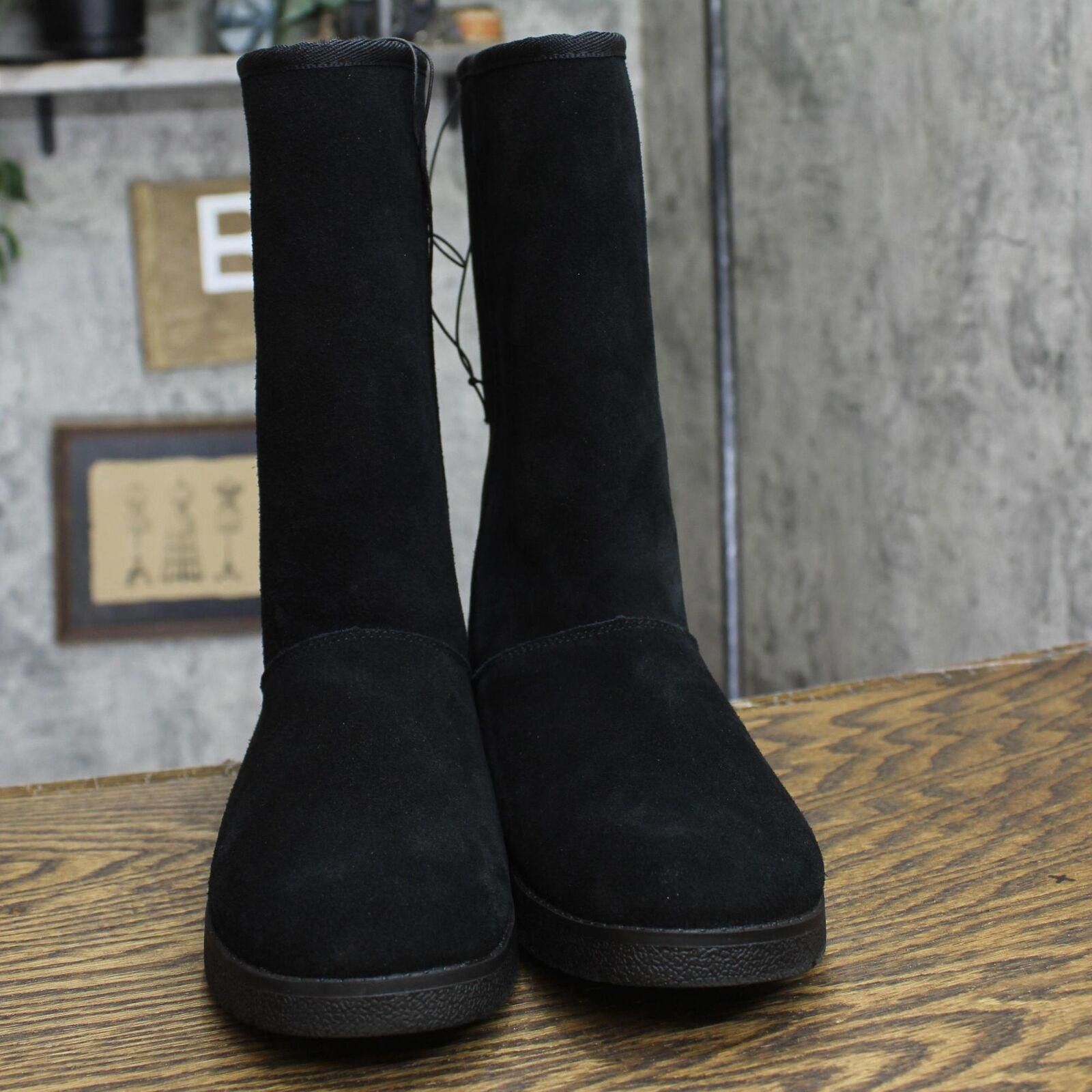 Designer Universal Thread Shearling Winter Boots 91467407 Black 8M Size US 8 / IT 38 - 4 Thumbnail