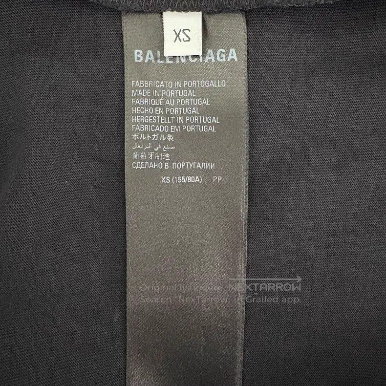 Balenciaga Balenciaga Tape遮挡 Wave Logo Round Neck Short Sleeve T-Shir Size US XS / EU 42 / 0 - 4 Thumbnail