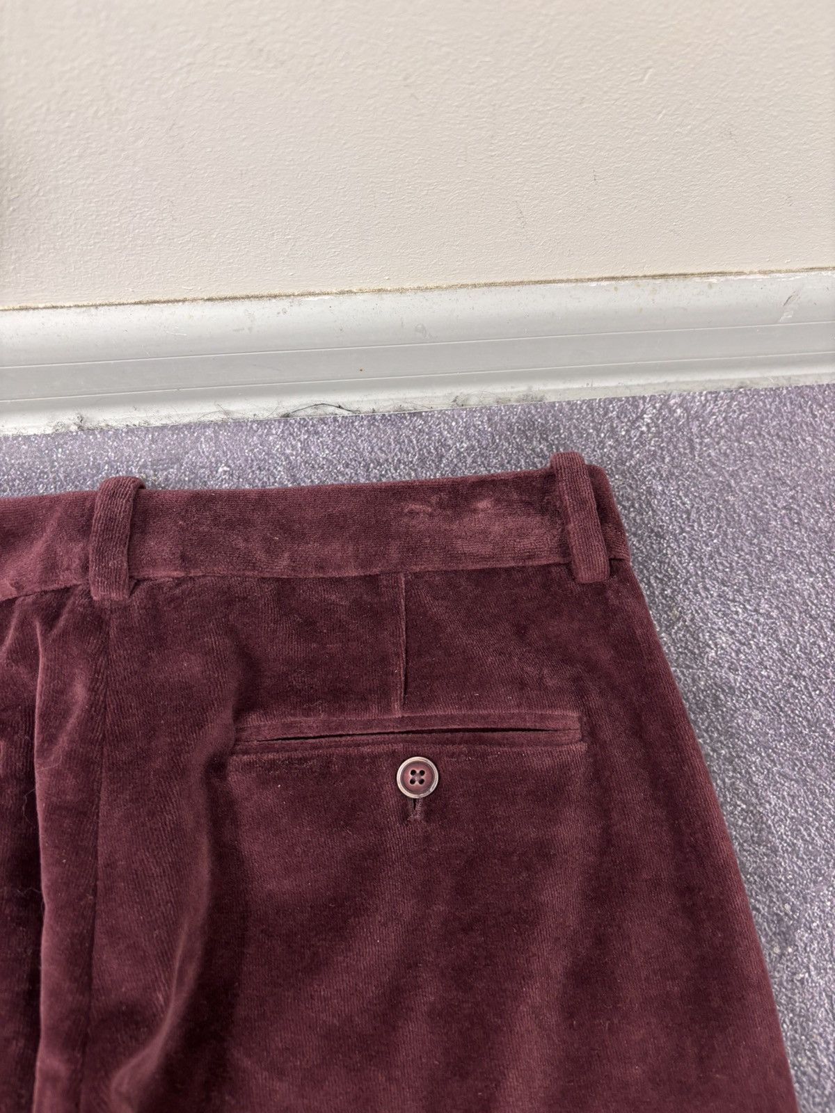 Circolo 1901 Circolo 1901 Women’s NWT Dark Burgundy Velour Chino Pants Size 27" / US 4 / IT 40 - 19 Thumbnail