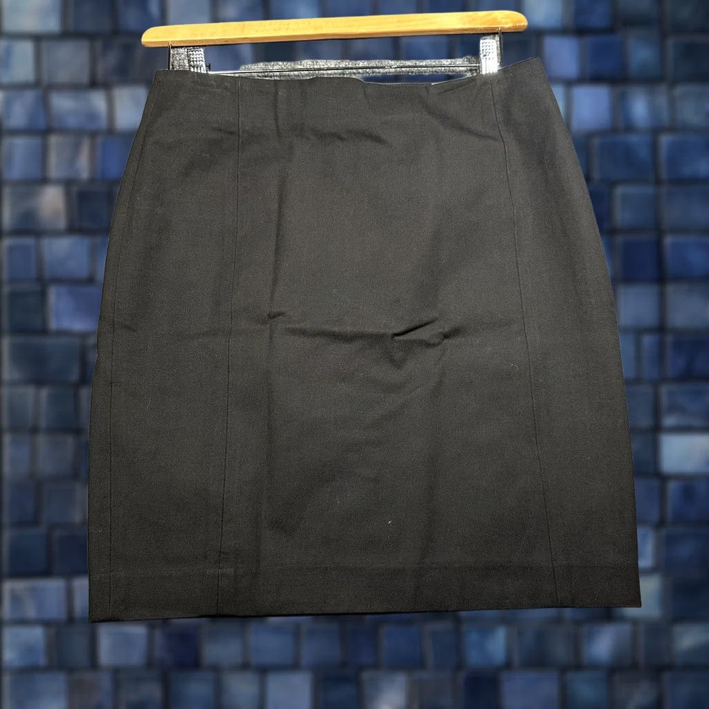 Banana Republic Banana Republic Skirt Womens 6 Black Cotton Stretch Pencil Back Zip Vent NEW Size 28" / US 6 / IT 42 - 1 Thumbnail