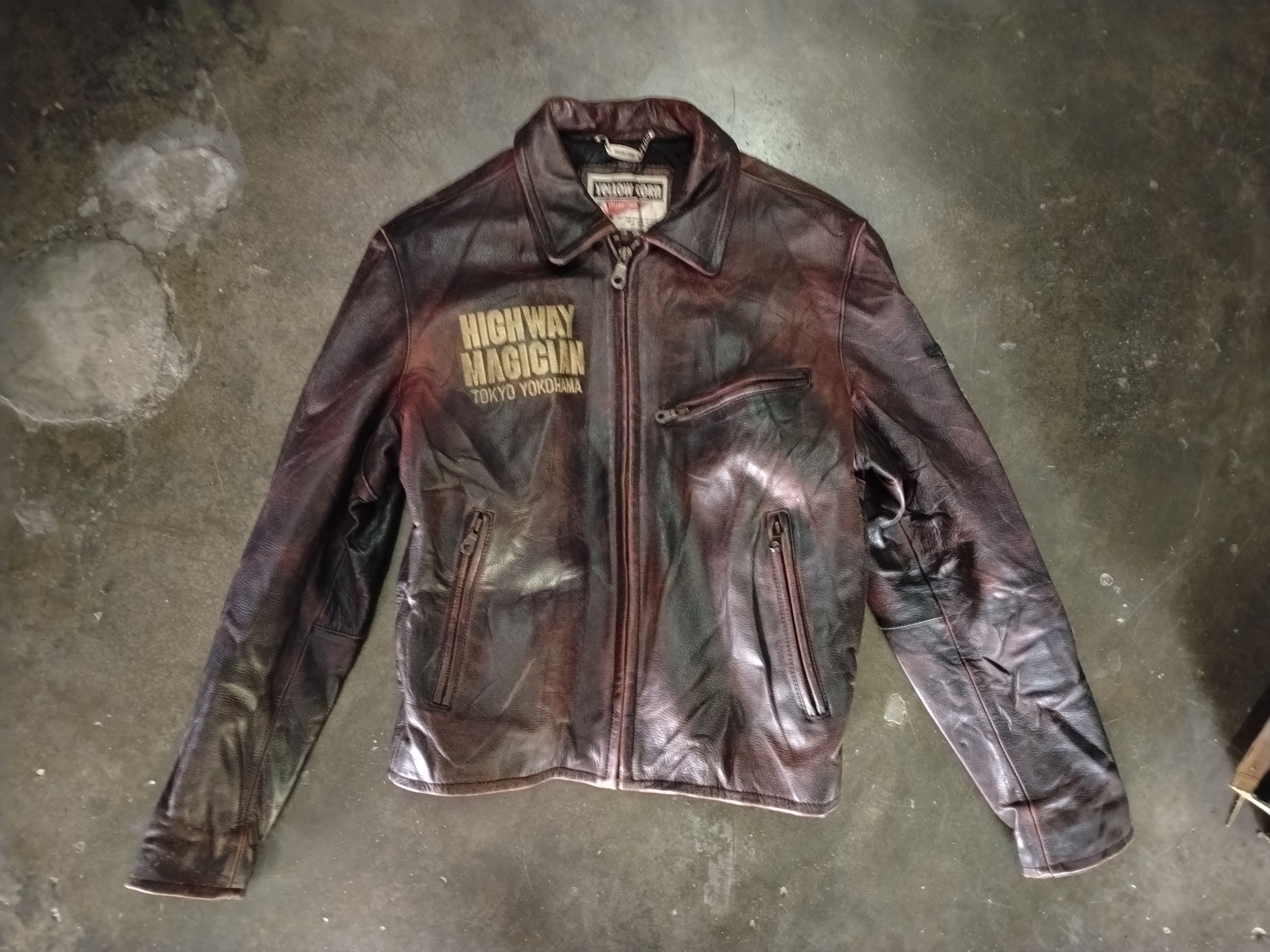YELLOW CORN Yellow Corn Patina Distressed Leather Jacket Size US M / EU 48-50 / 2 - 1 Thumbnail