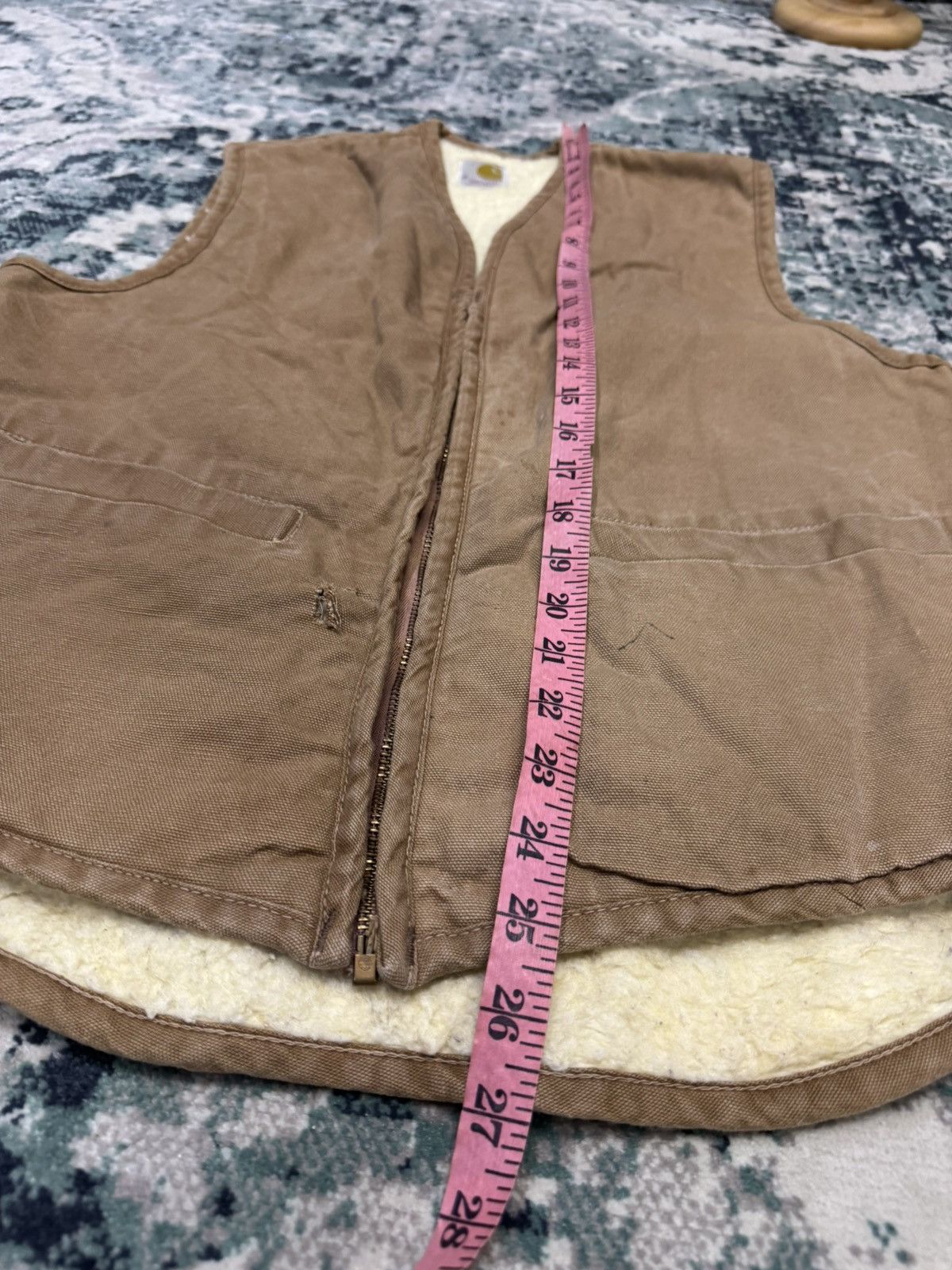 Carhartt VINTAGE 80s CARHARTT SHERPA DUCK CANVAS HUNTING VEST Size US XL / EU 56 / 4 - 8 Thumbnail