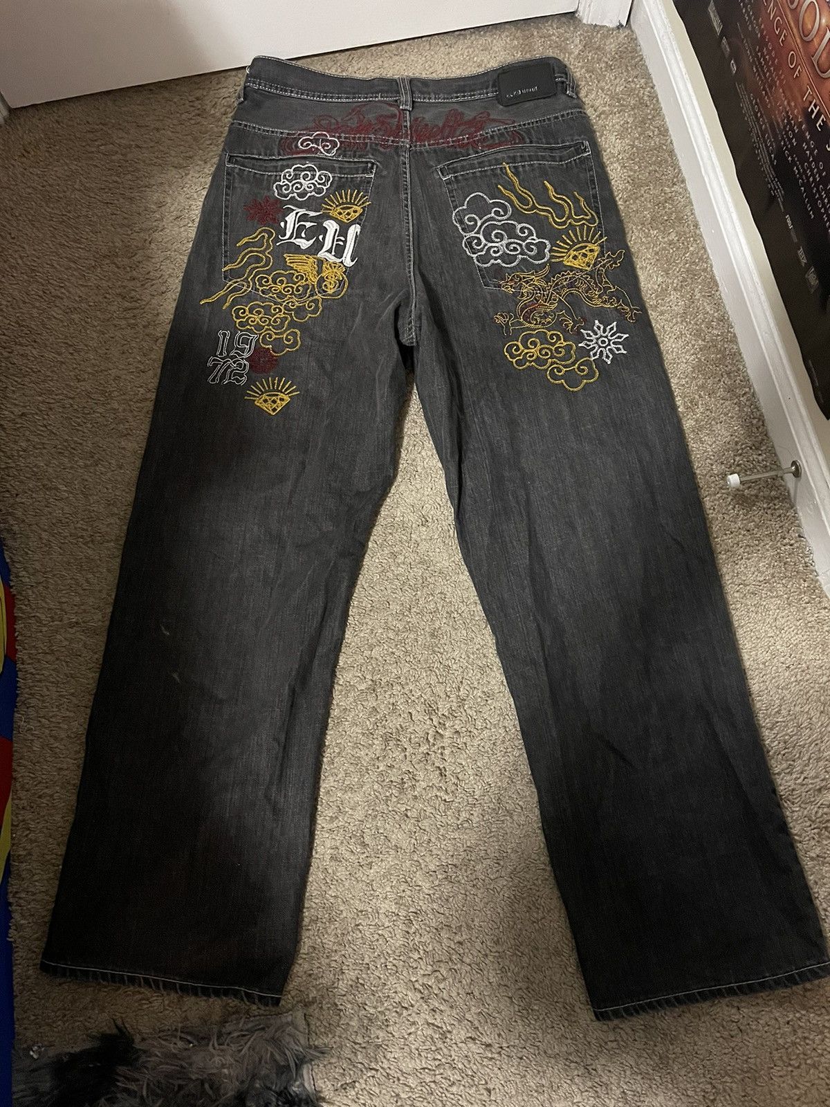 Vintage Ecko Unltd. Embroidered Baggy Fit Jeans Grailed