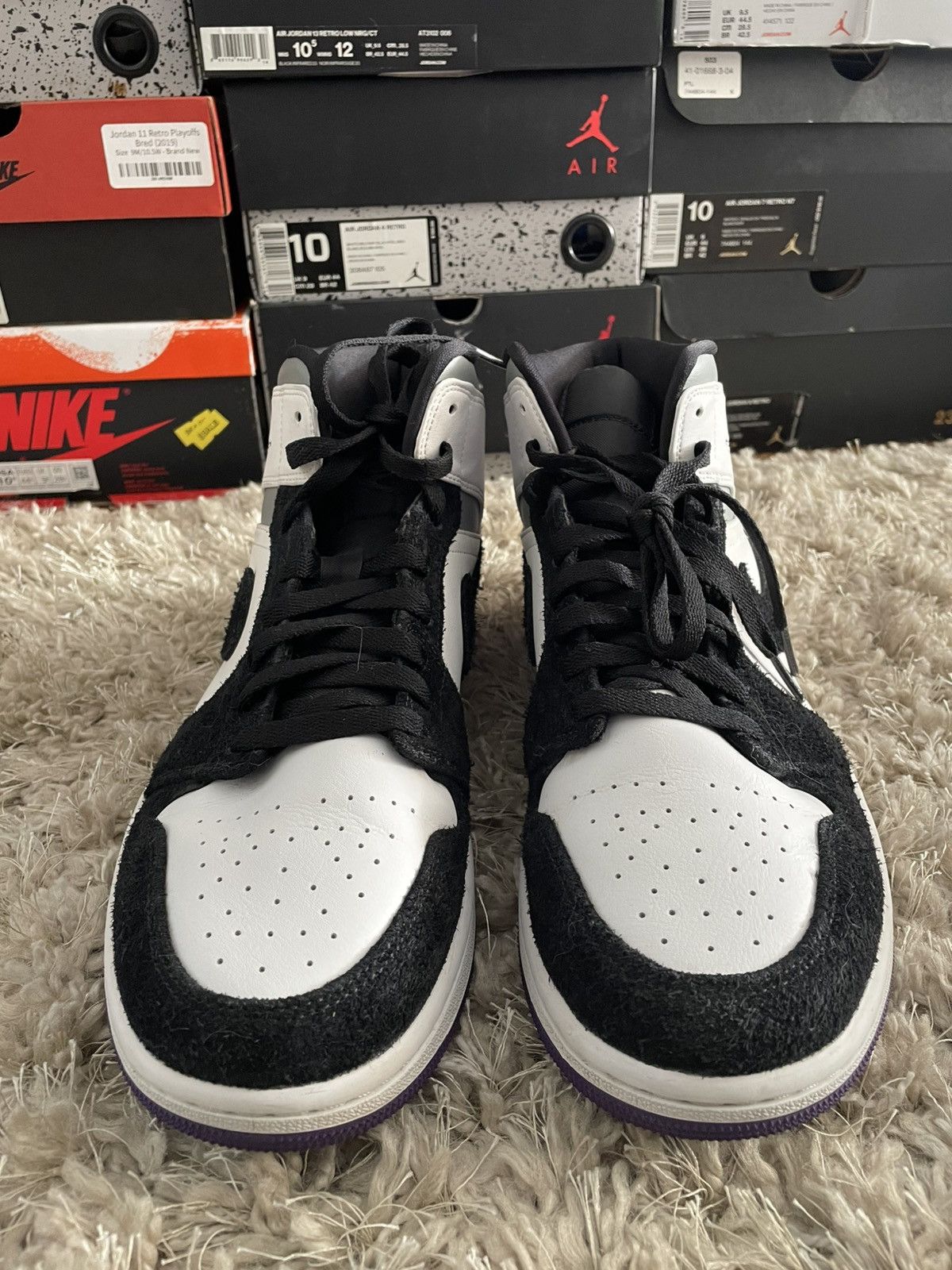 Jordan Brand Jordan 1 Mid SE Purple Size US 11 / EU 44 - 4 Thumbnail