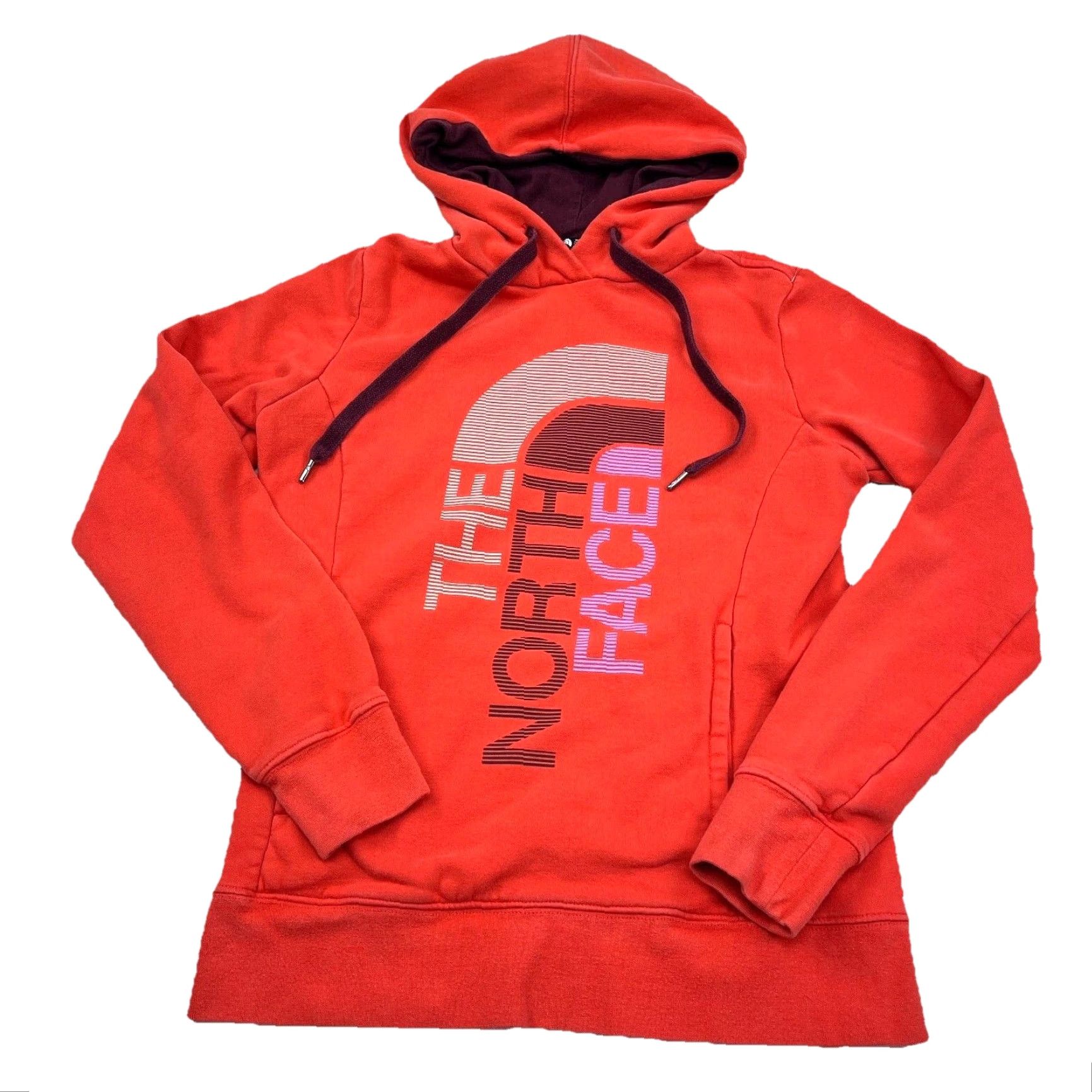 The North Face The North Face Hoodie Women Small Red Sweatshirt Sweater Spell Out Logo Hike Ladies Size S / US 4 / IT 40 - 2 Thumbnail