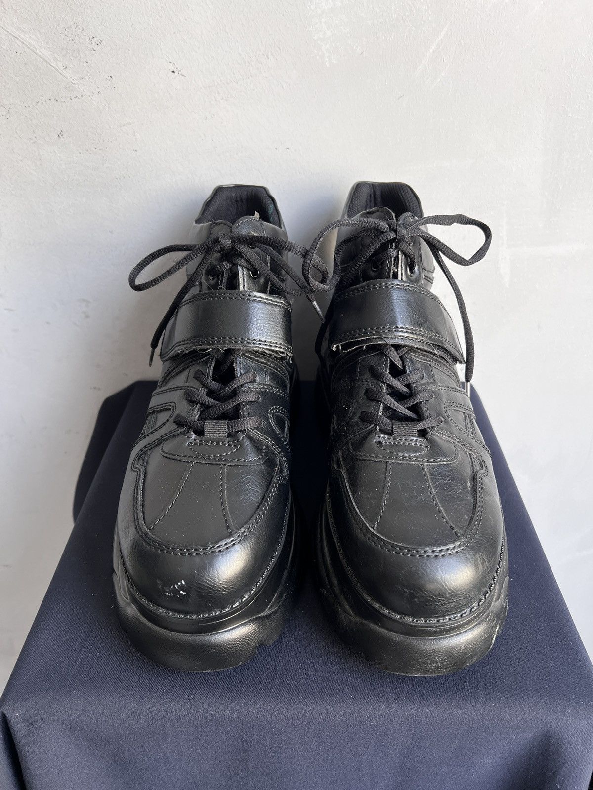New Rock New Rock style Leather Boots High Black Gothic hype Y2K Size US 8 / EU 41 - 4 Thumbnail