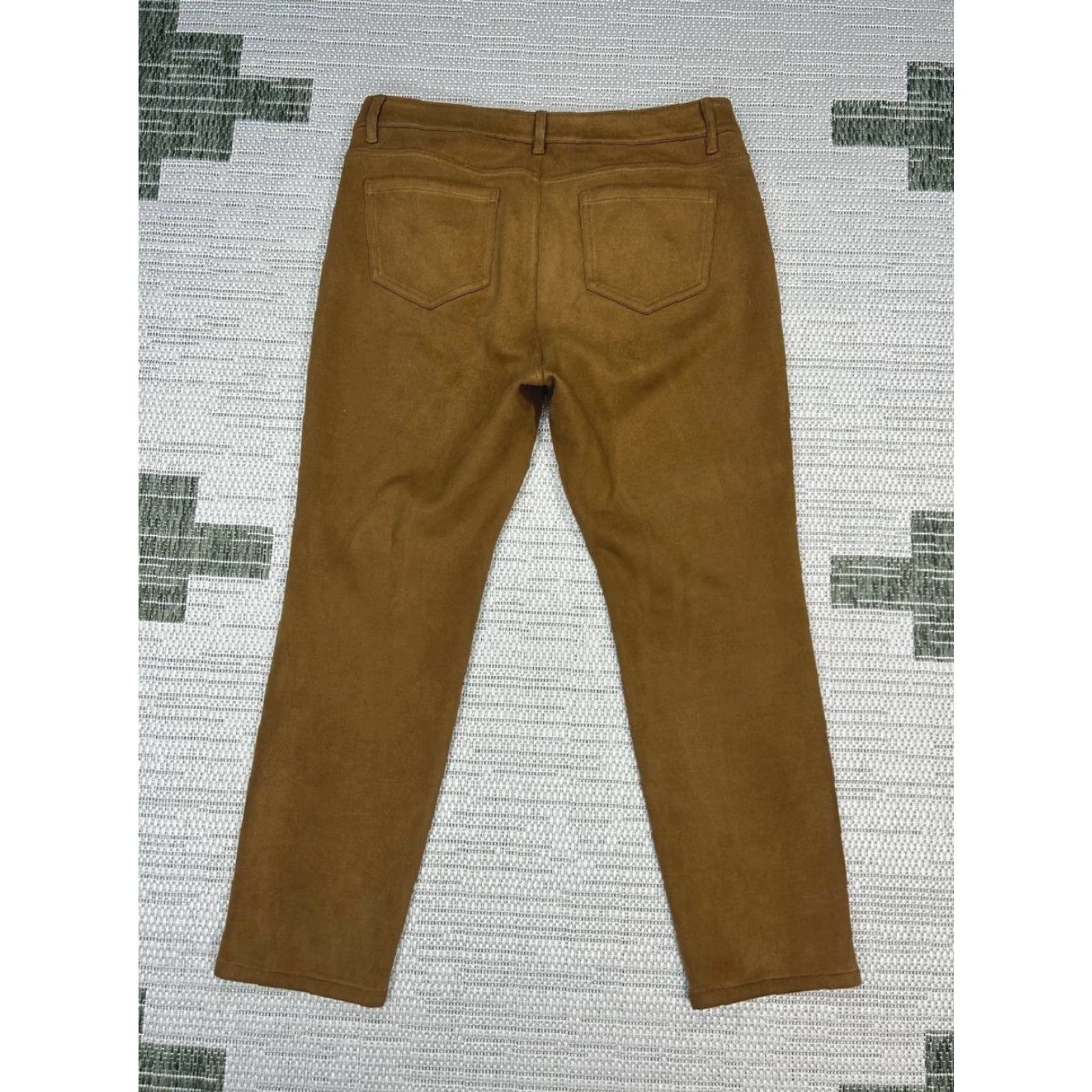 J. Jill J Jill Pants Womens 10 Petite Brown Faux Suede Luxe Ankle Stretch Straight Leg Size 32" / US 10 / IT 46 - 2 Thumbnail