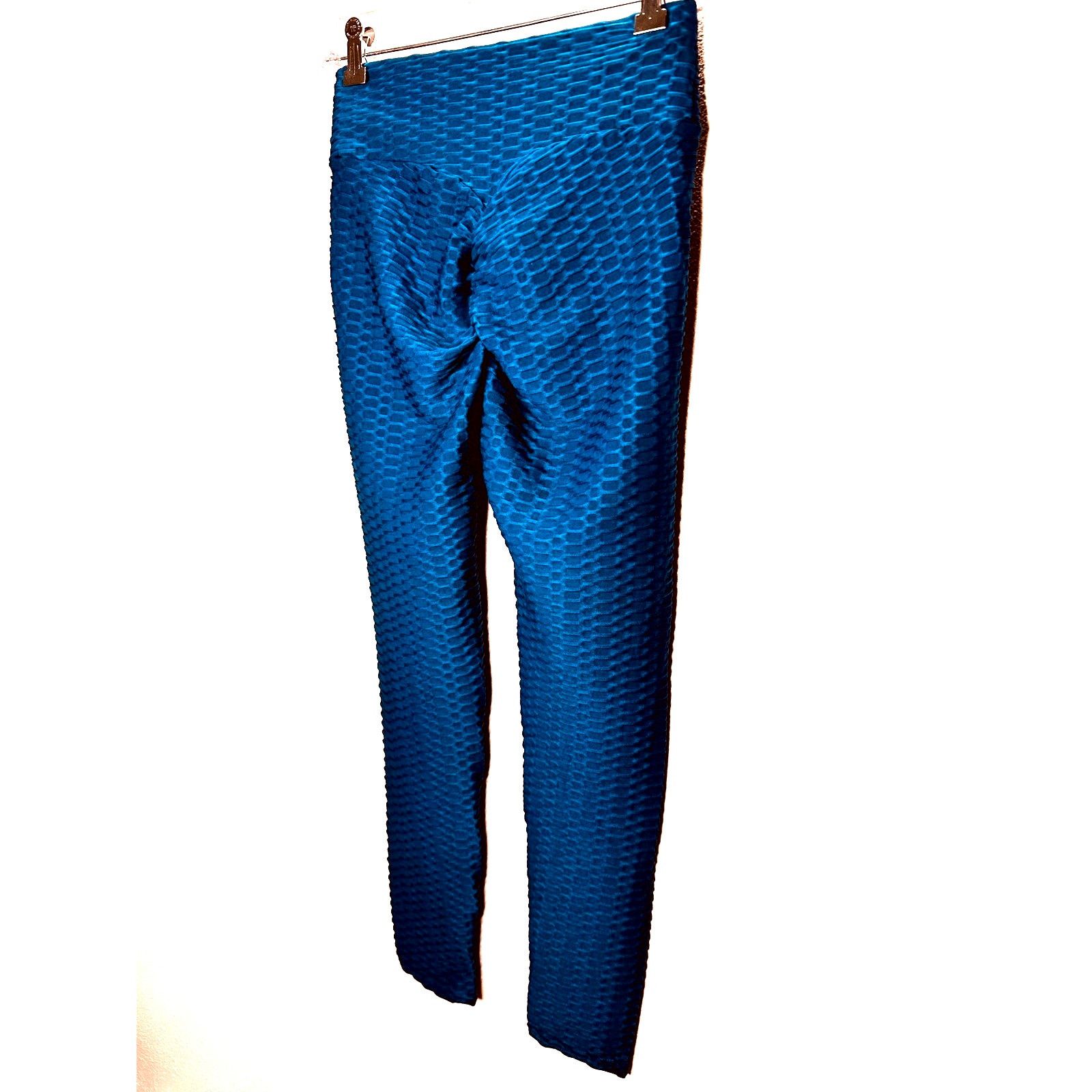 Other Dark Blue Embossed Scrunch Butt Yoga Pant Medium Size 30" / US 8 / IT 44 - 7 Thumbnail