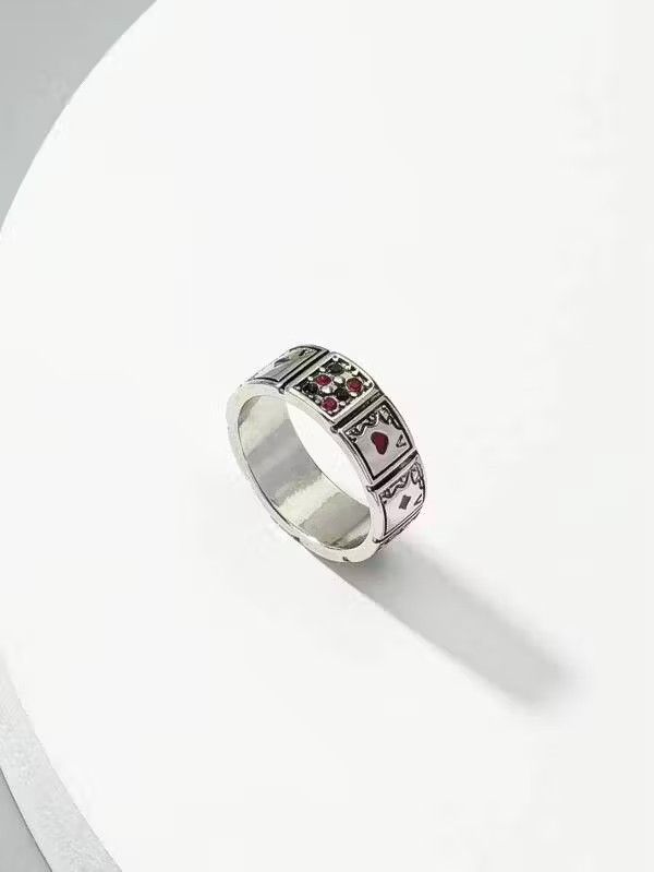 Jewelry × Vintage Retro Punk Gothic Silver Ring Size ONE SIZE - 1 Thumbnail