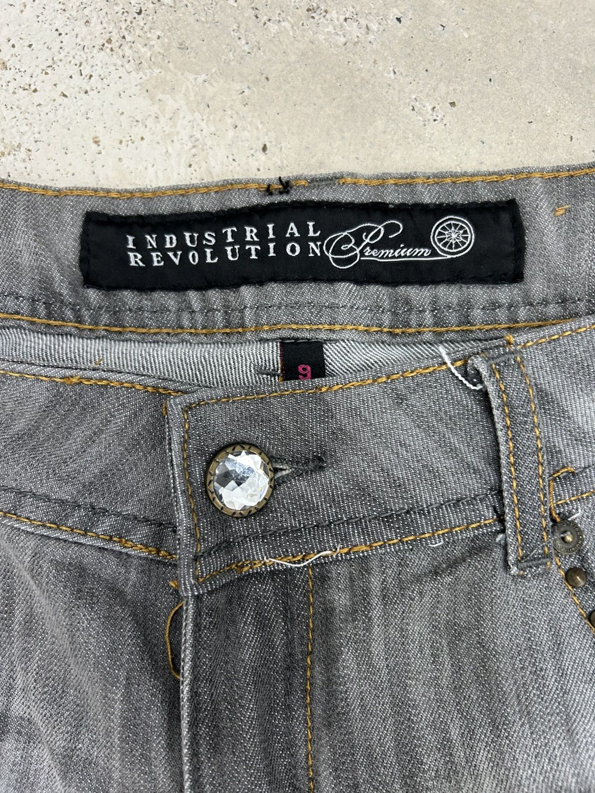 20471120 × Hysteric Glamour × Japanese Brand Industrial Revolution Grey Washed Distressed Studded Button Size US 32 / EU 48 - 12 Thumbnail