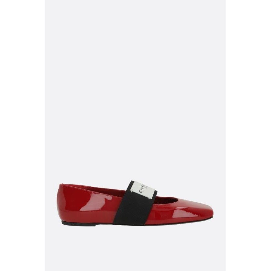 Givenchy GIVENCHY Red Leather Sliced Square Ballerinas New & Authenti Size US 6 / IT 36 - 1 Thumbnail