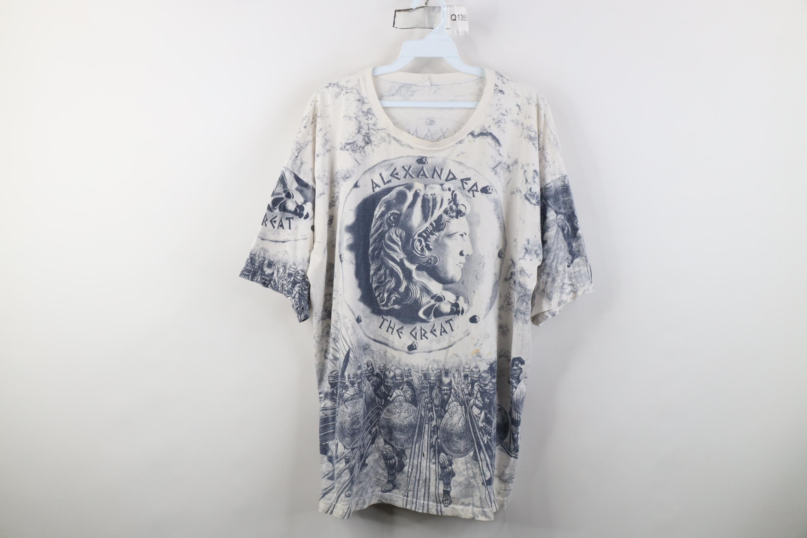 Vintage Vintage 90s Streetwear Print Alexander the Great T-Shirt Size US XL / EU 56 / 4 - 1 Thumbnail