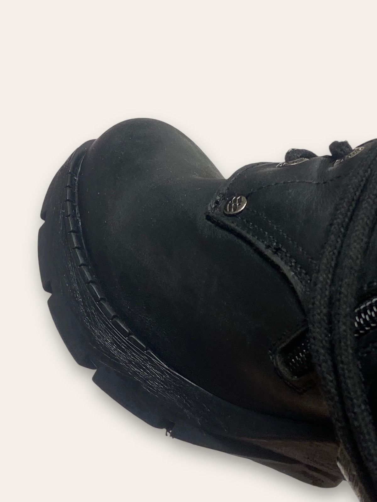 New Rock Vintage NEW ROCK Heels High Top Leather Skin Black Boots Size US 10 / IT 40 - 13 Thumbnail