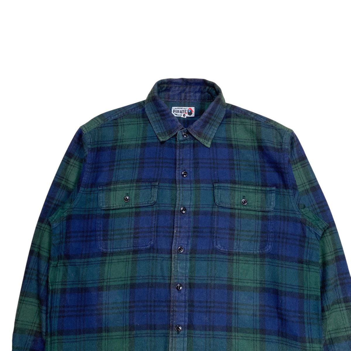 Vintage A Bathing Ape Pirate Plaid Flannel Shirts