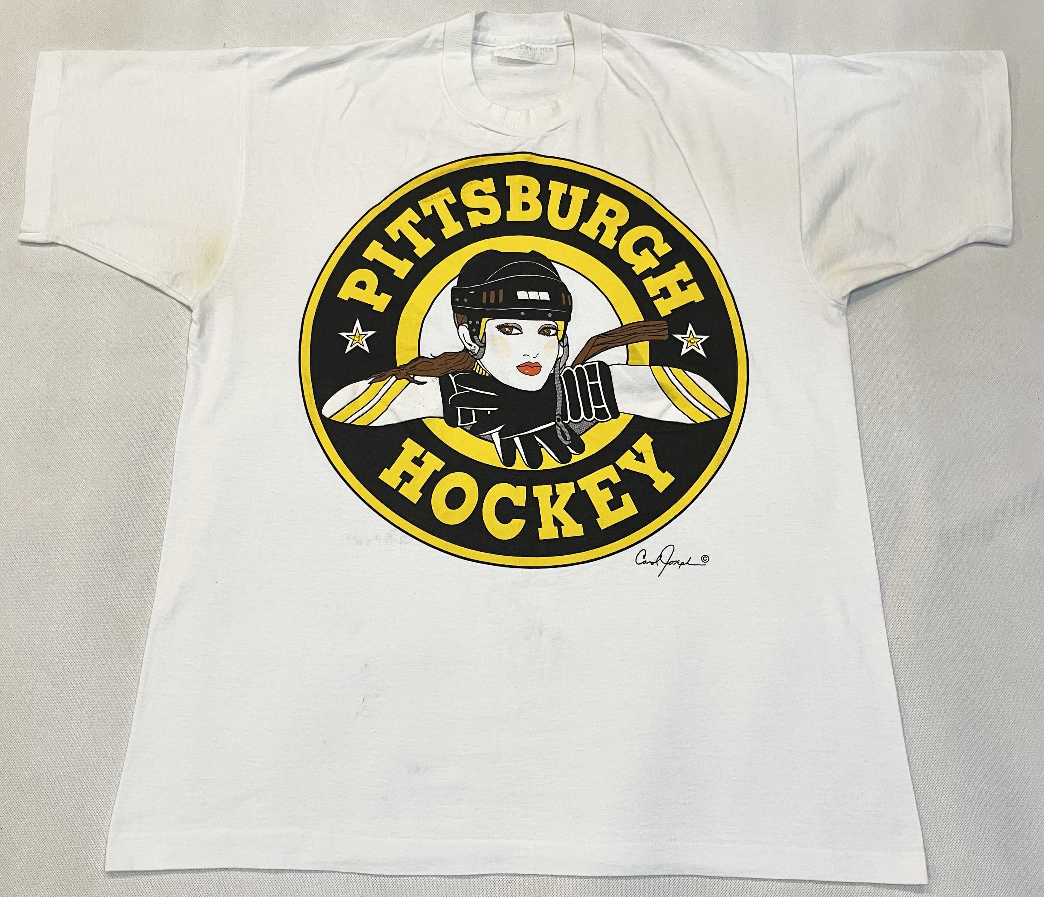 Vintage Vintage Sports For Her Pittsburgh Hockey T-Shirt Size US L / EU 52-54 / 3 - 1 Thumbnail