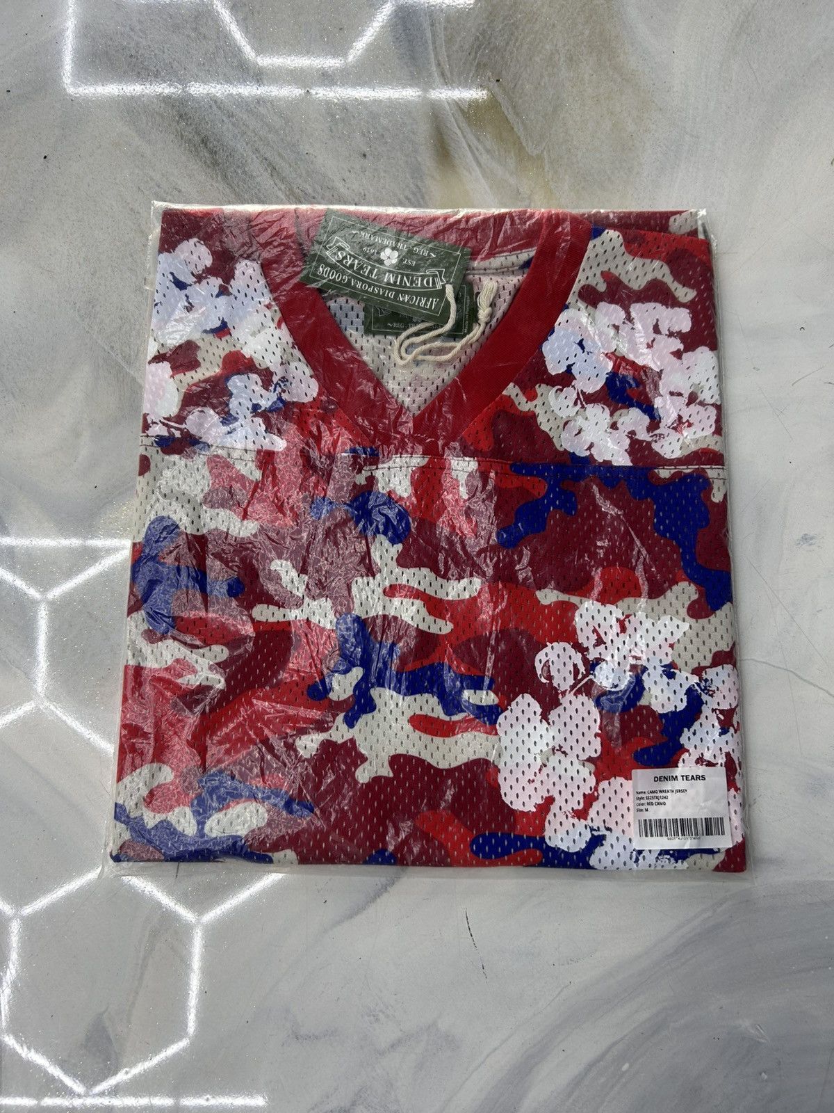 DENIM TEARS Denim Tears Red Blue Camo Cotton Wreath Jersey Size M Size US M / EU 48-50 / 2 - 15 Thumbnail