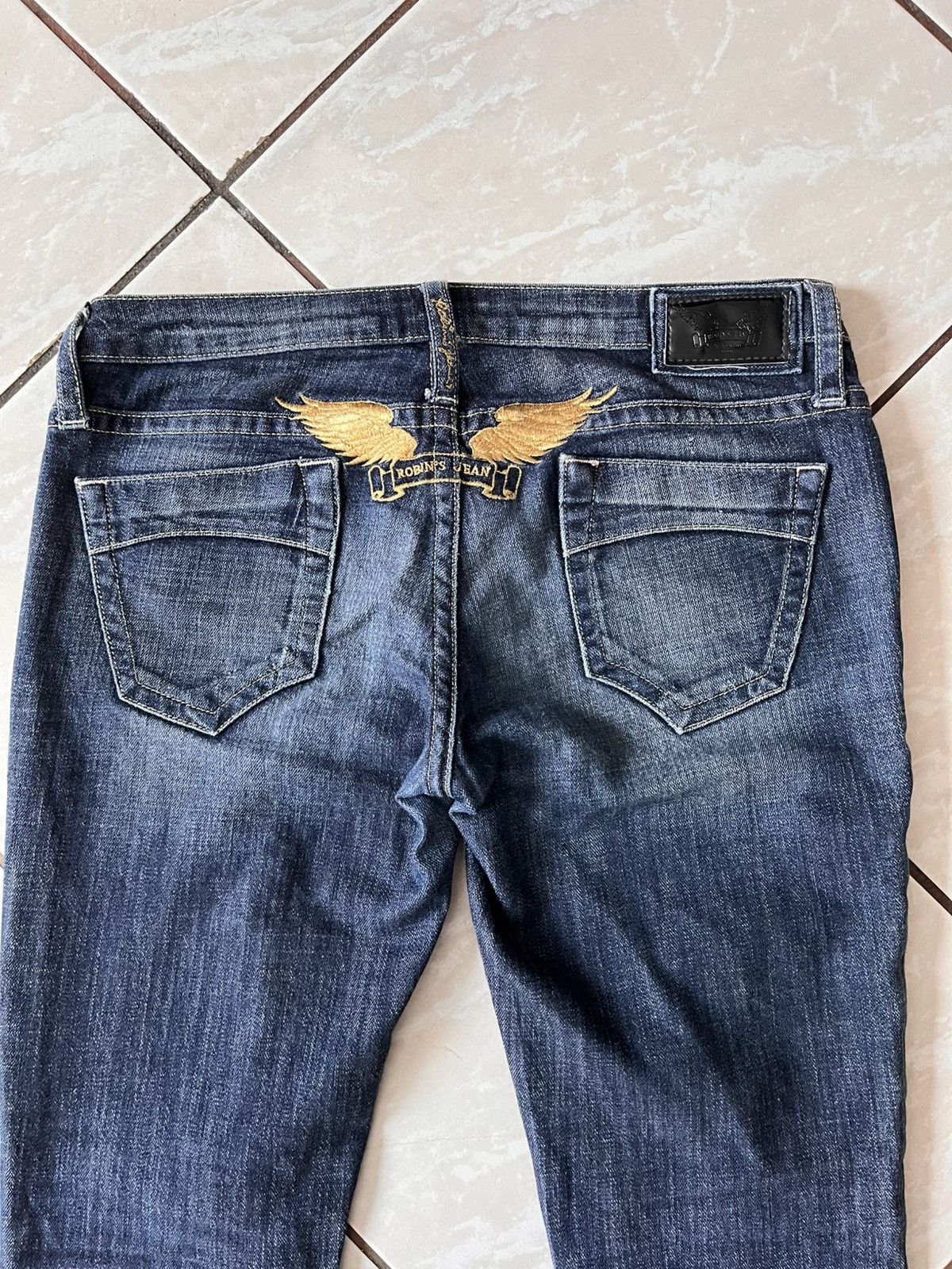 Robins Jeans Vintage Robins Jean Pants Big Logo Jeans Rare Luxury Flared Size 29" - 3 Thumbnail