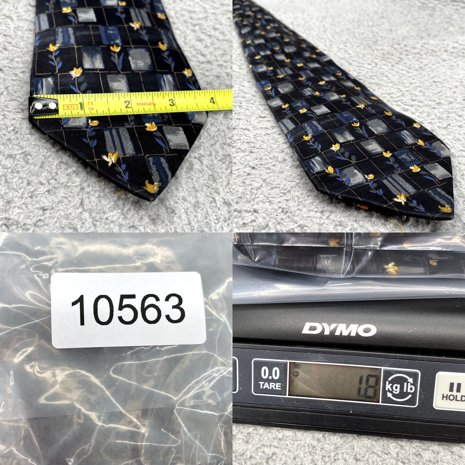 Ermenegildo Zegna ERMENEGILDO ZEGNA Necktie Men's Silk Blue Floral Classic Corpcore Business 90's Size ONE SIZE - 8 Thumbnail