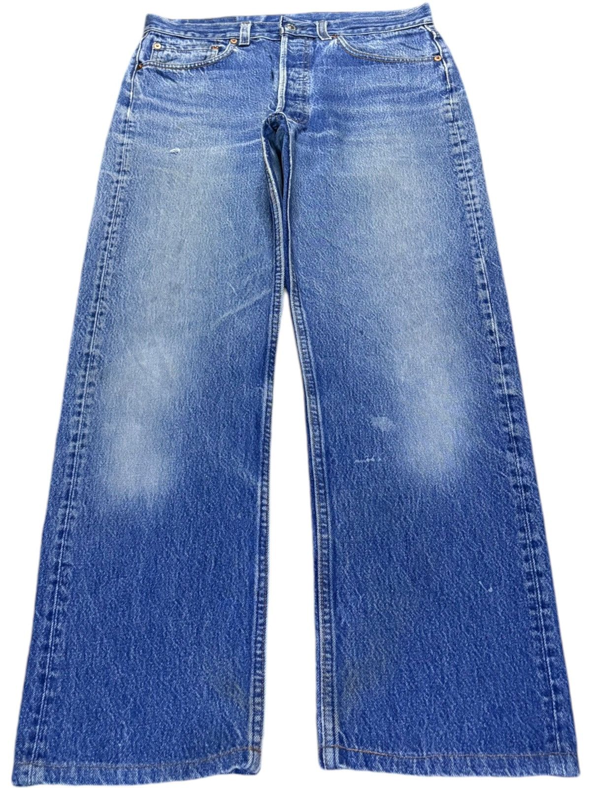 Levi's Vintage 90s Levis 501xx Mud Wash Distress Loose Jeans Size US 32 / EU 48 - 1 Thumbnail