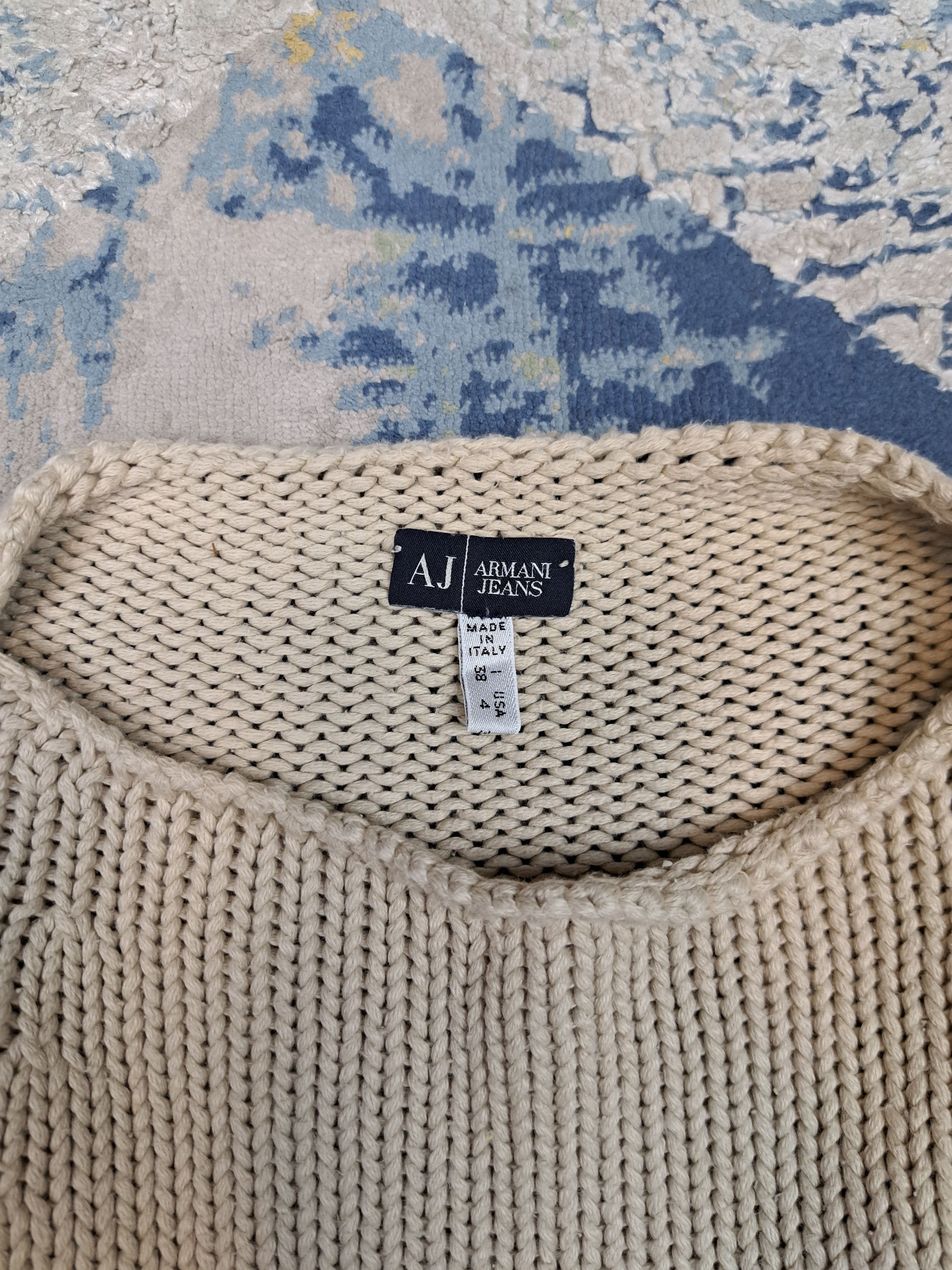 Armani Jeans Archive Cropped Sweater Knit Avant Garde Design