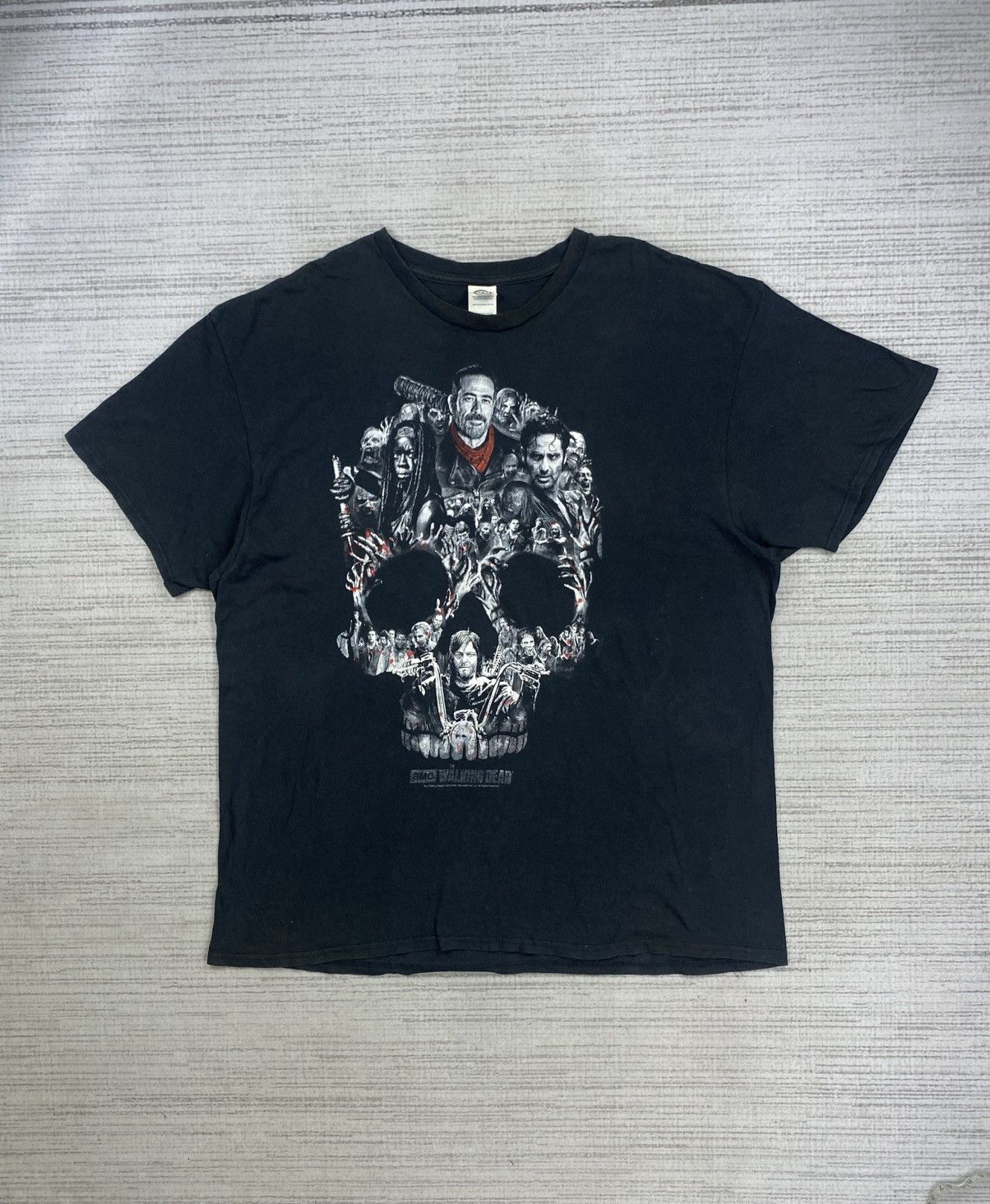 Delta × Vintage Vintage 90s Walking Dead Skull Printed TShirt Size US XXL / EU 58 / 5 - 1 Thumbnail