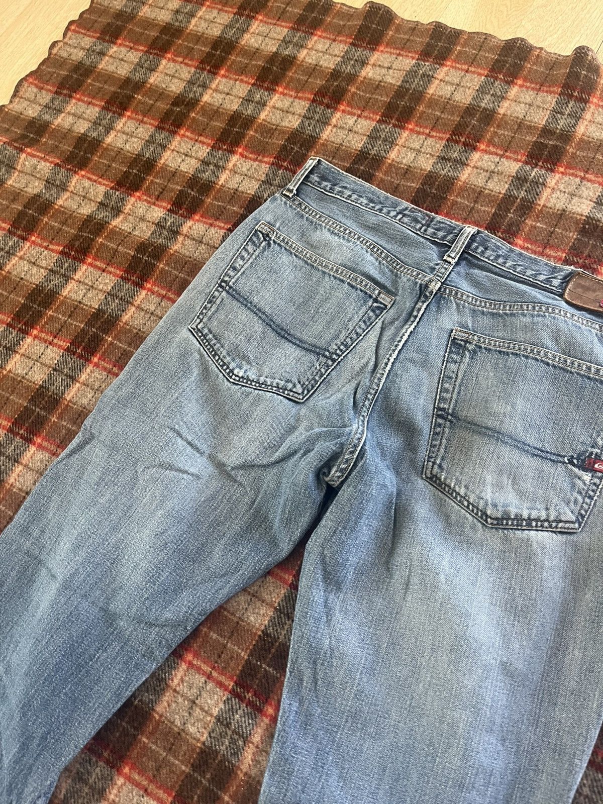 Quiksilver Vintage 2000’s Quiksilver Grunge Skater Flare Blue Jeans 34 Size US 34 / EU 50 - 9 Thumbnail