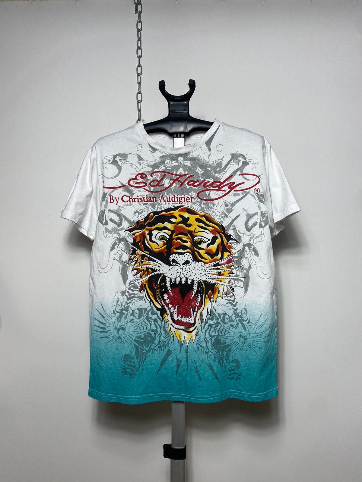 Ed Hardy Vintage Ed Hardy by Christian Audigier big logo tiger tee Size US M / EU 48-50 / 2 - 1 Thumbnail