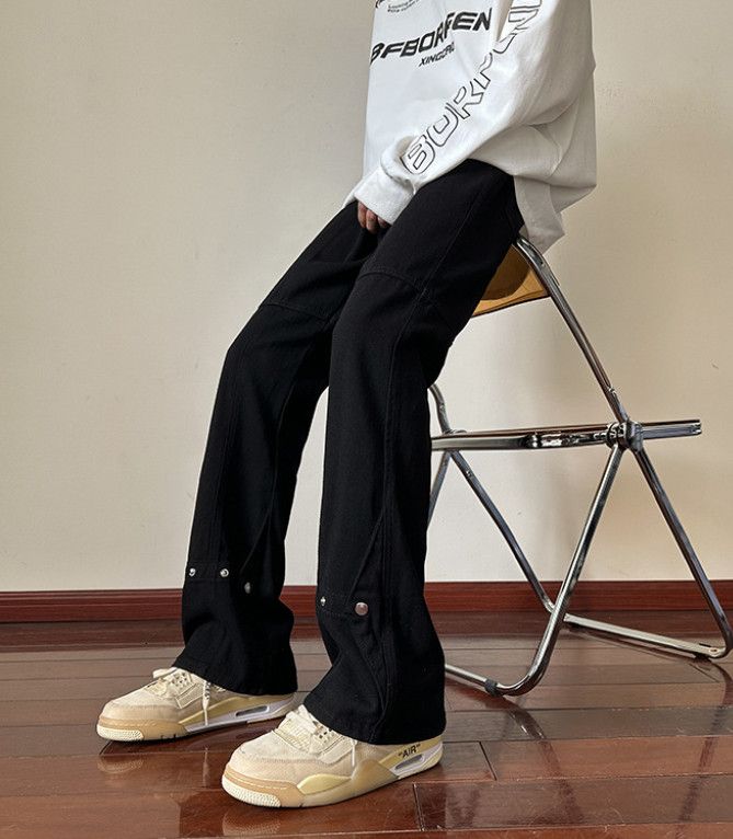 Japanese Brand High Street Men's Button-Down Flare Work Jeans Y2K Size US 32 / EU 48 - 5 Thumbnail